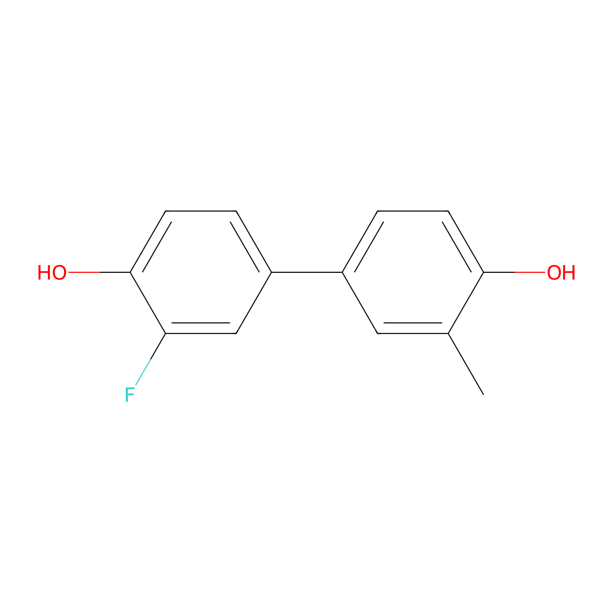 4-(3-Fluoro-4-hydroxyphenyl)-2-methylphenol molecular structure, CAS 1262001-22-8