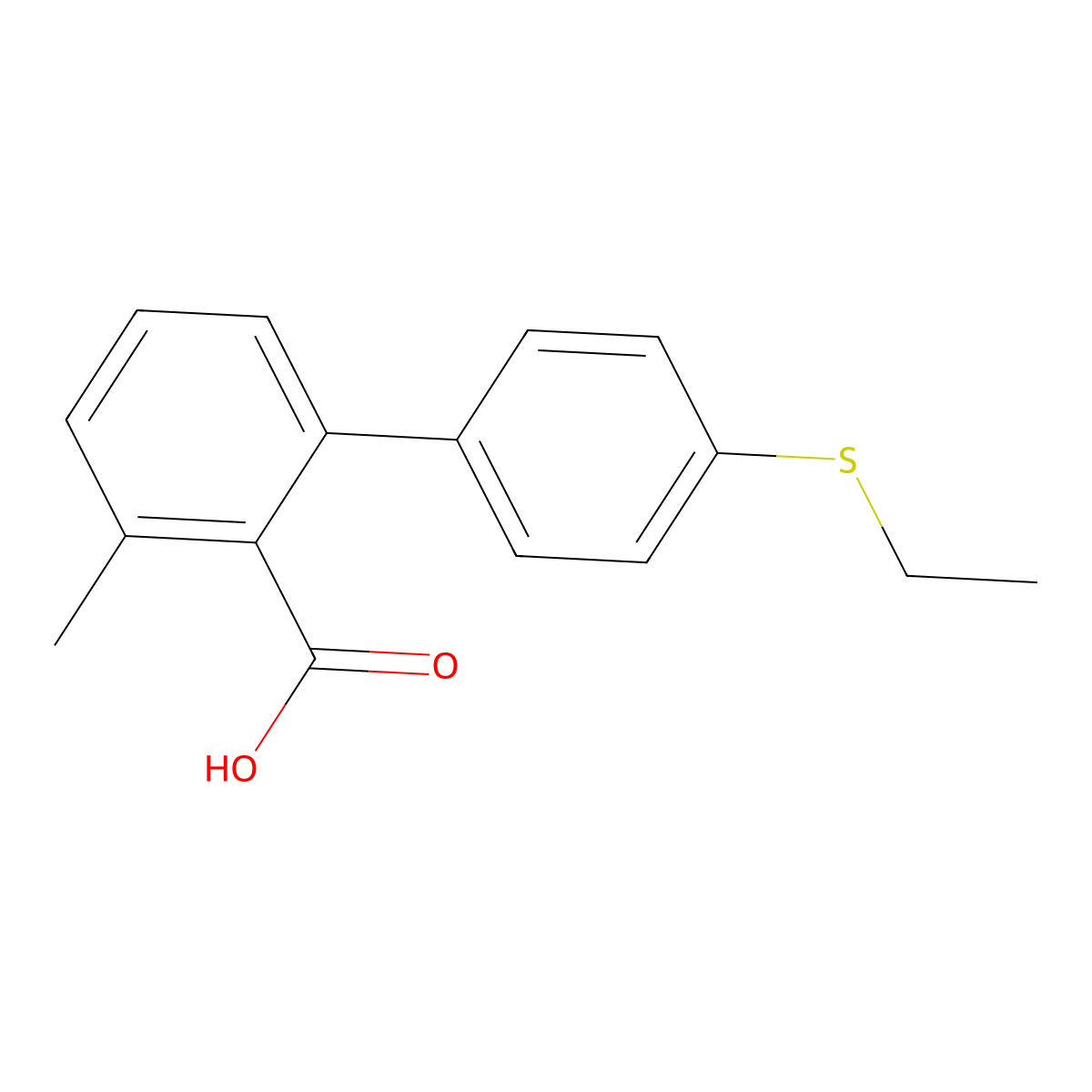 2-(4-Ethylthiophenyl)-6-methylbenzoic acid molecular structure, CAS 1262001-25-1