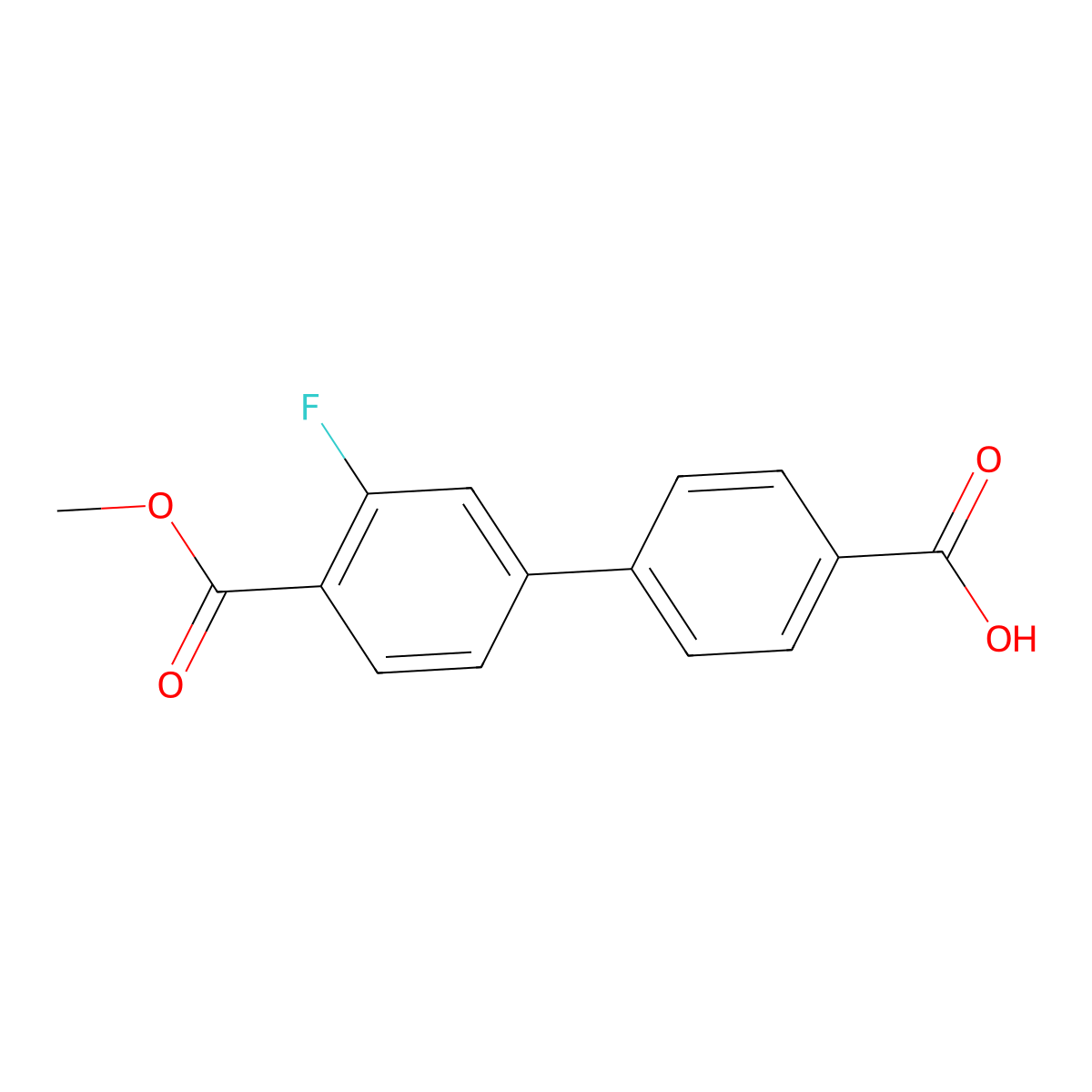 4-(3-Fluoro-4-methoxycarbonylphenyl)benzoic acid molecular structure, CAS 1262001-30-8