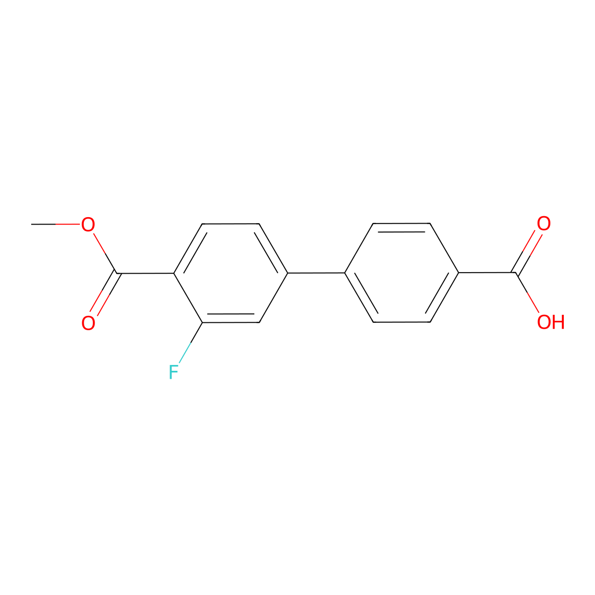 4-(3-Fluoro-4-methoxycarbonylphenyl)benzoic acid molecular structure, CAS 1262001-30-8