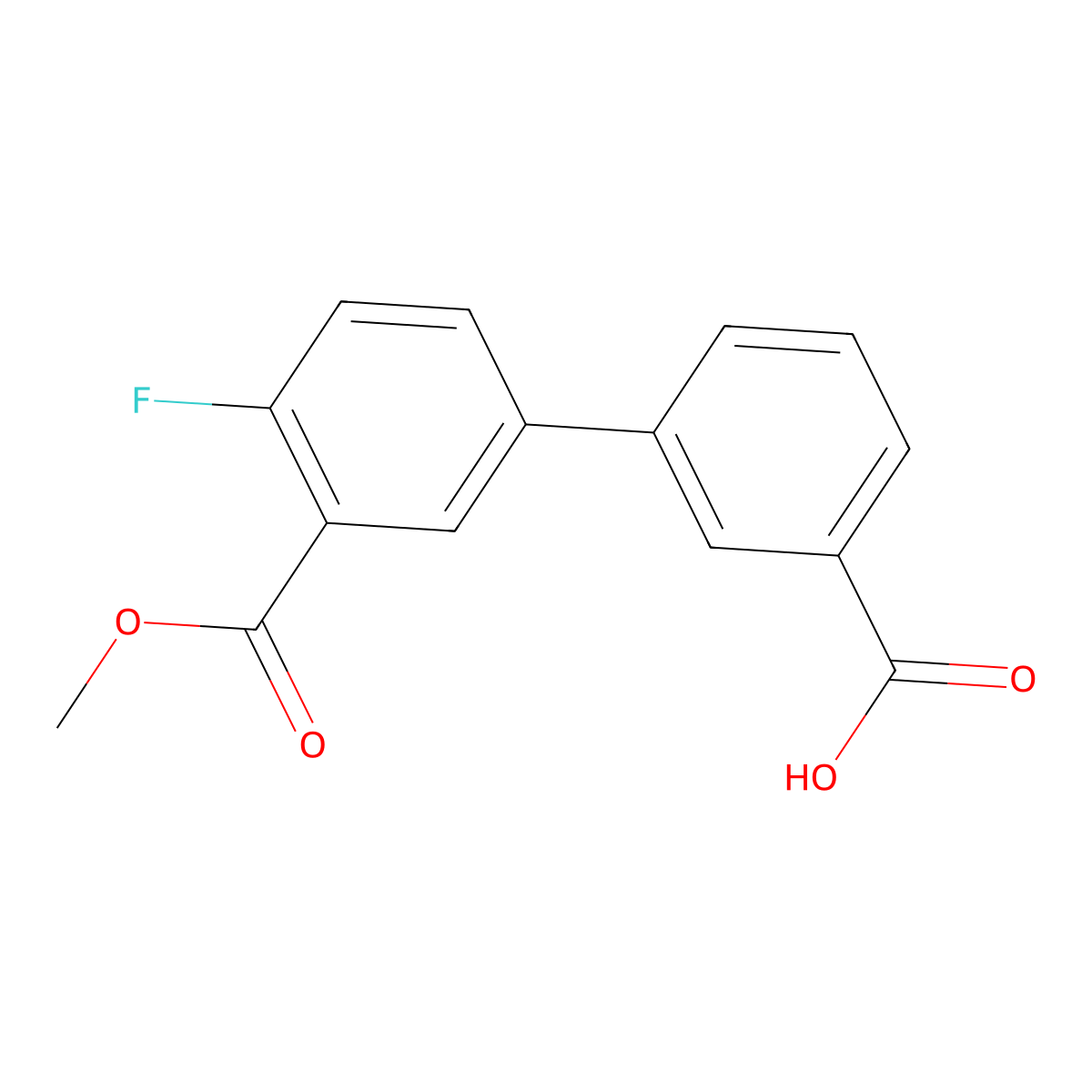 3-(4-Fluoro-3-methoxycarbonylphenyl)benzoic acid molecular structure, CAS 1262001-53-5