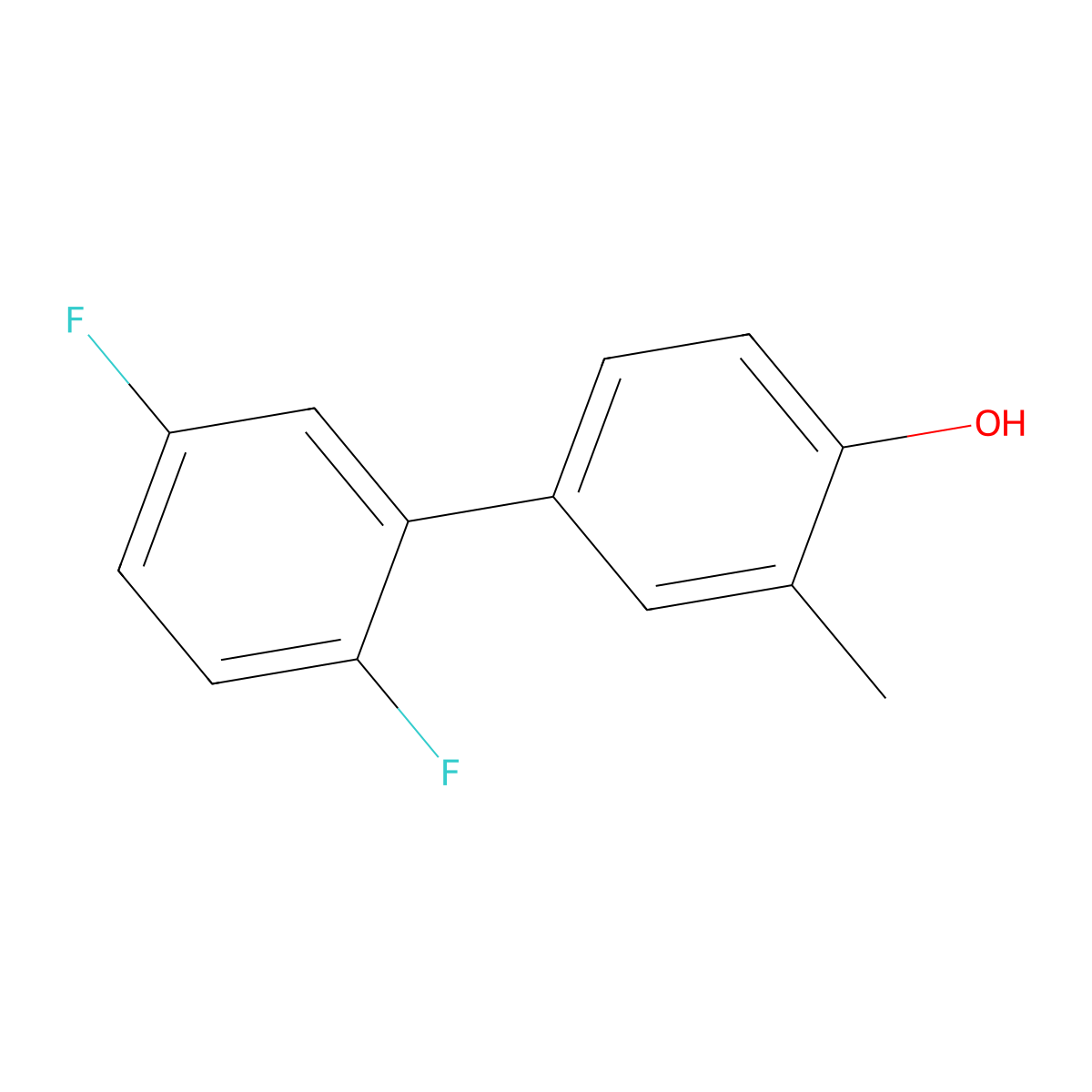 4-(2,5-Difluorophenyl)-2-methylphenol molecular structure, CAS 1262001-57-9