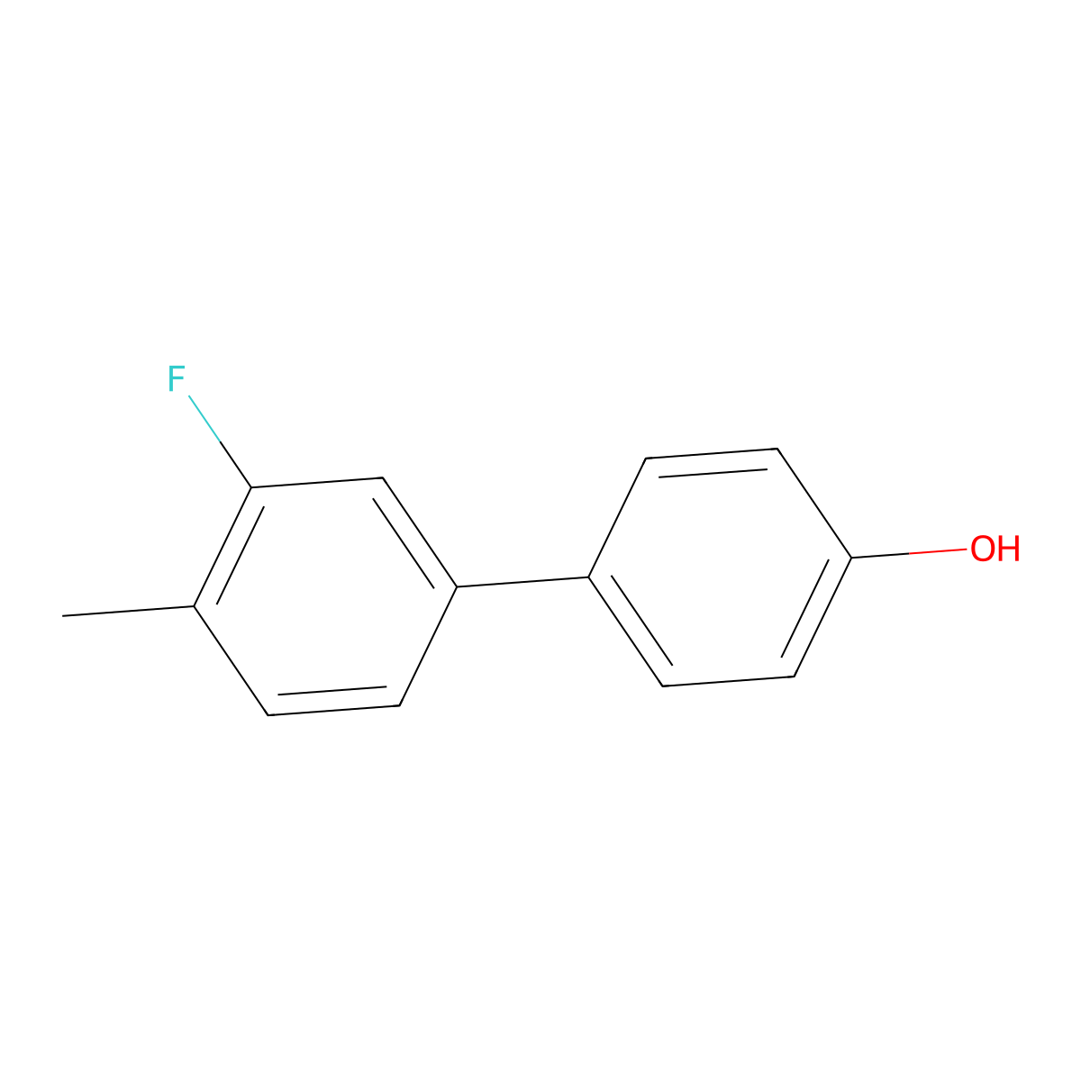 4-(3-Fluoro-4-methylphenyl)phenol molecular structure, CAS 1262001-75-1