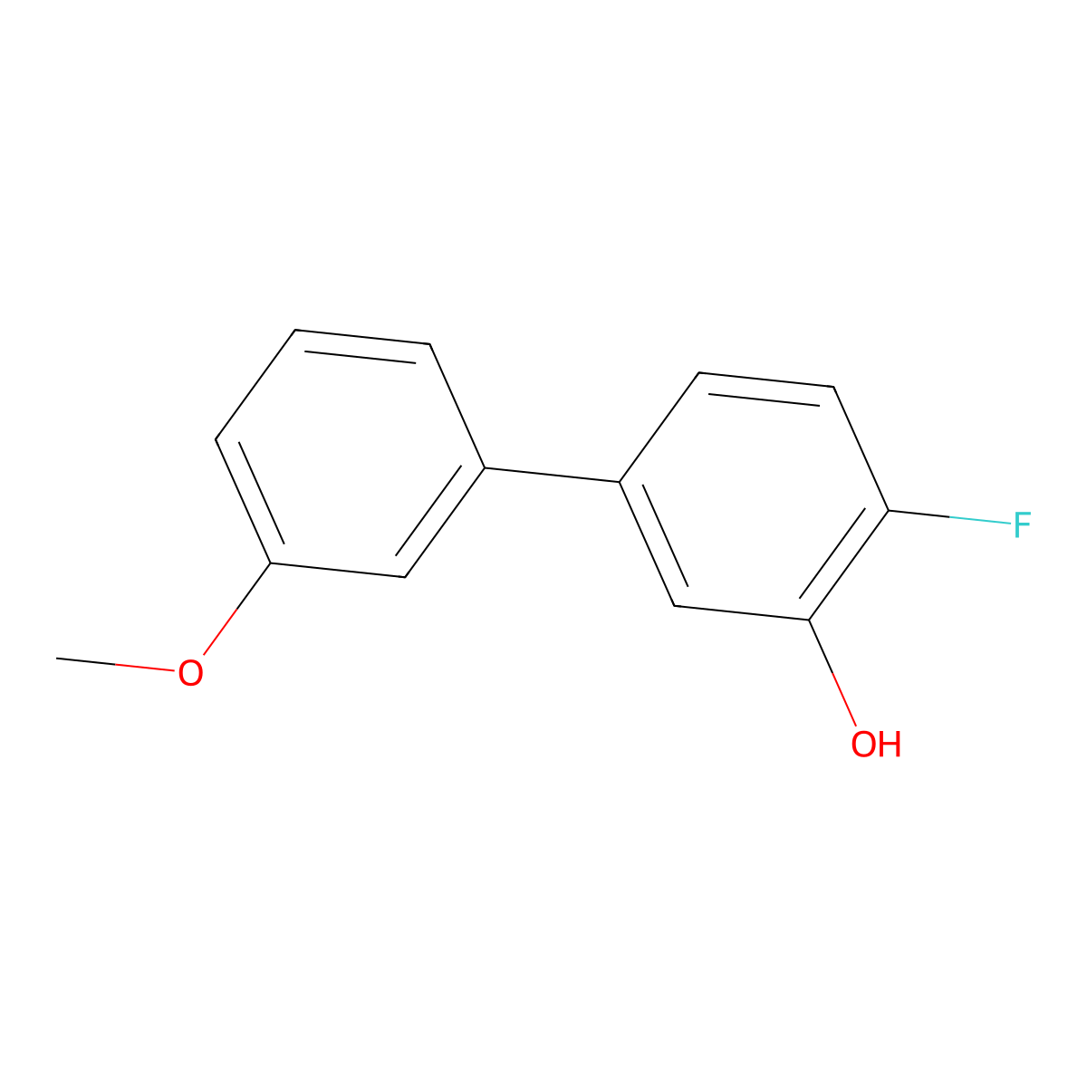 2-Fluoro-5-(3-methoxyphenyl)phenol molecular structure, CAS 1262001-85-3