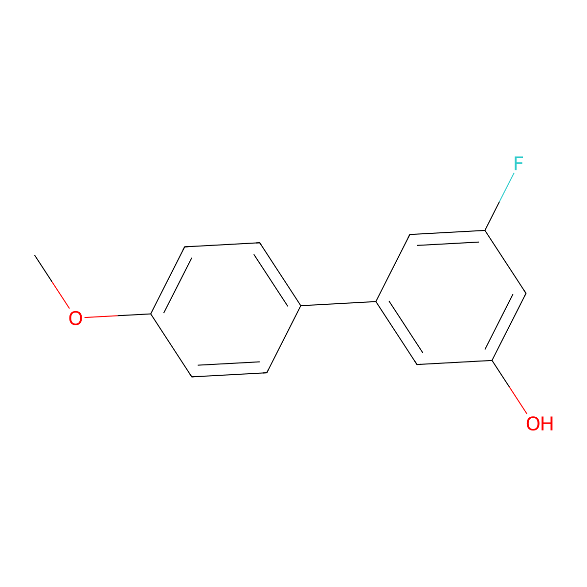 3-Fluoro-5-(4-methoxyphenyl)phenol molecular structure, CAS 1262001-86-4