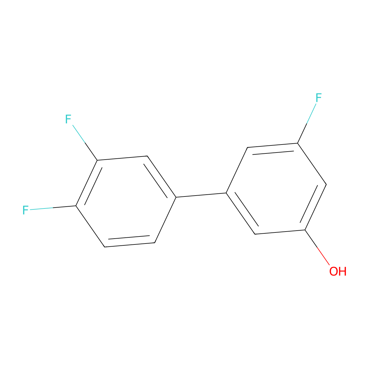5-(3,4-Difluorophenyl)-3-fluorophenol molecular structure, CAS 1262002-02-7