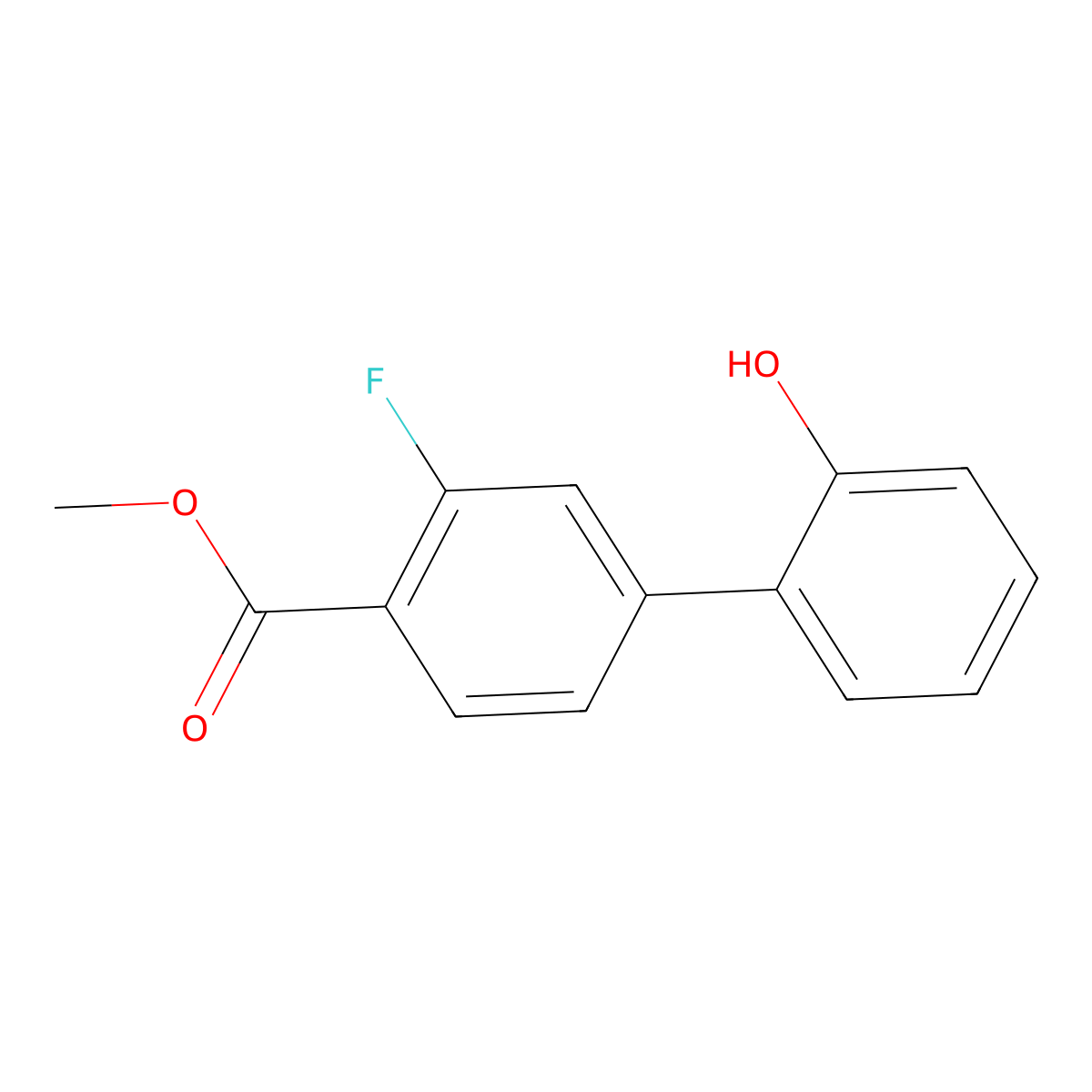 2-(3-Fluoro-4-methoxycarbonylphenyl)phenol molecular structure, CAS 1262002-05-0