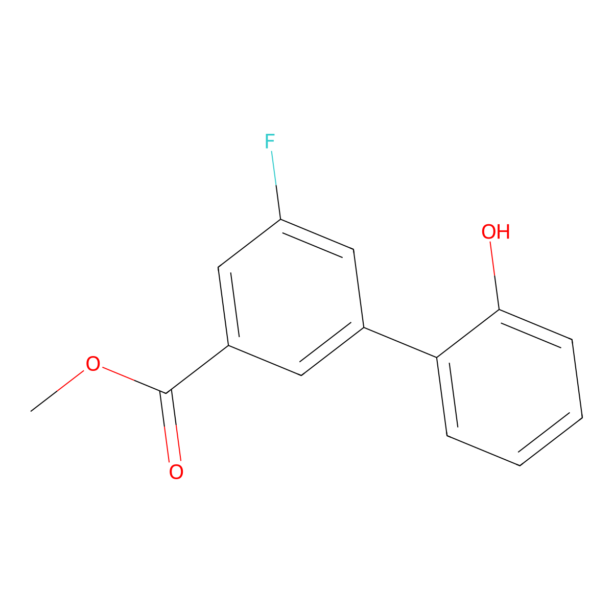 2-(3-Fluoro-5-methoxycarbonylphenyl)phenol molecular structure, CAS 1262002-11-8