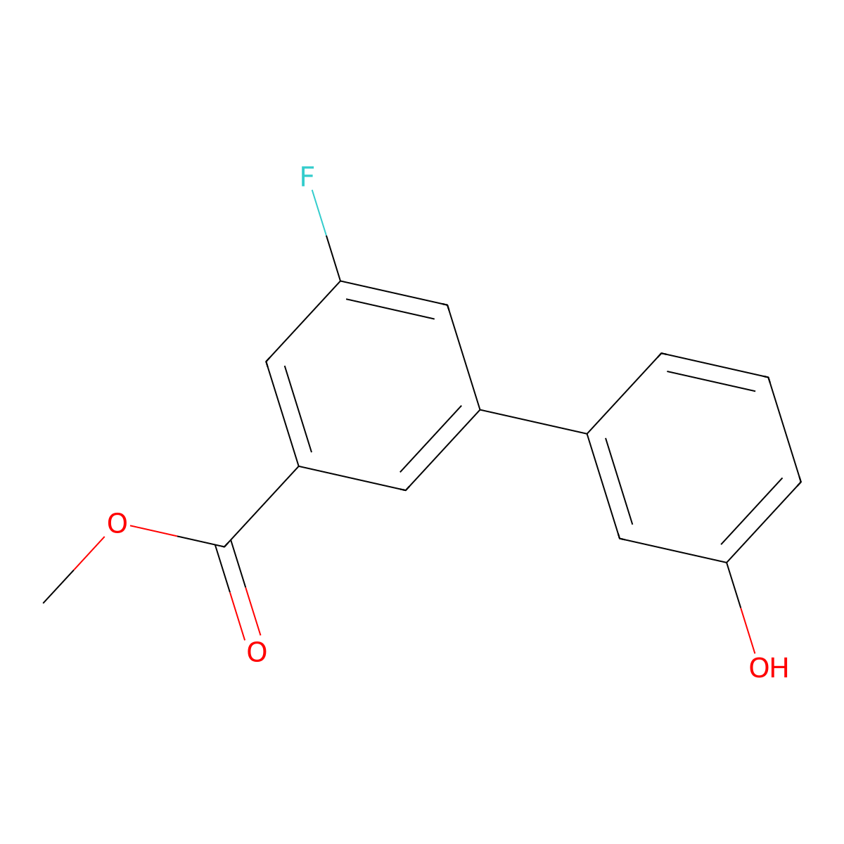 3-(3-Fluoro-5-methoxycarbonylphenyl)phenol molecular structure, CAS 1262002-16-3