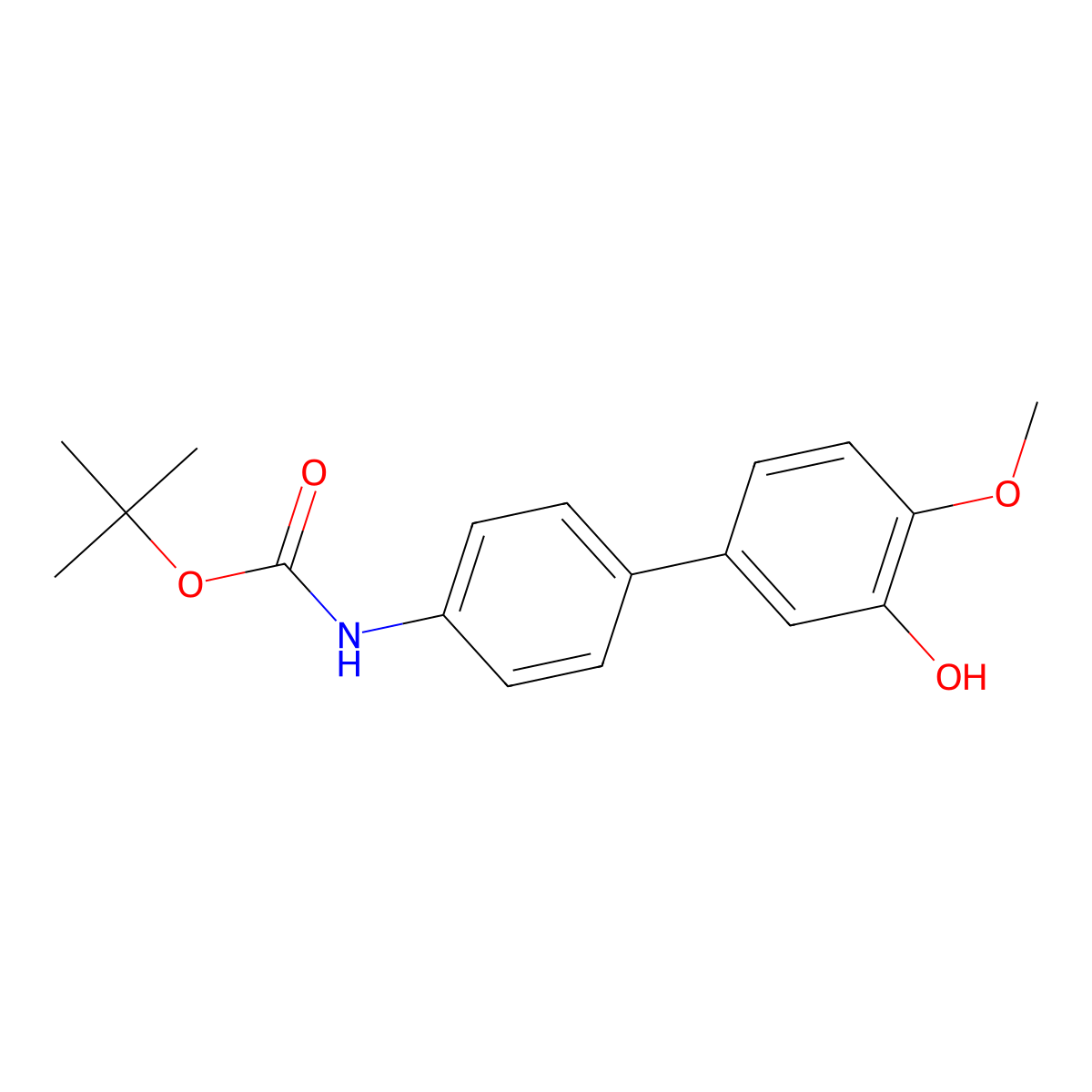 5-(4-BOC-Aminophenyl)-2-methoxyphenol molecular structure, CAS 1262002-31-2