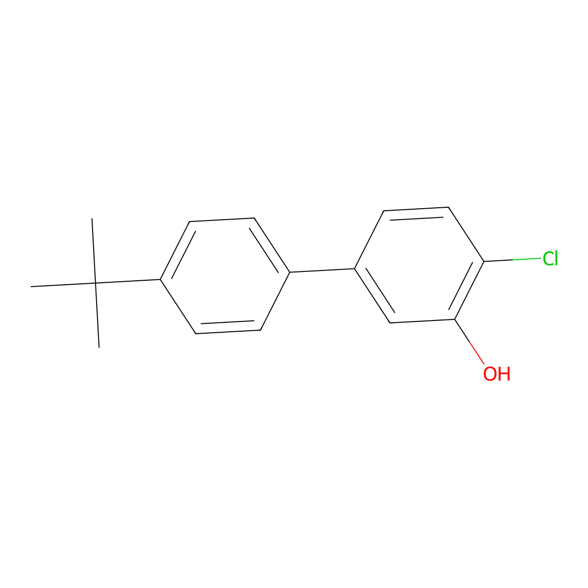 2-Chloro-5-(4-T-butylphenyl)phenol molecular structure, CAS 1262002-43-6