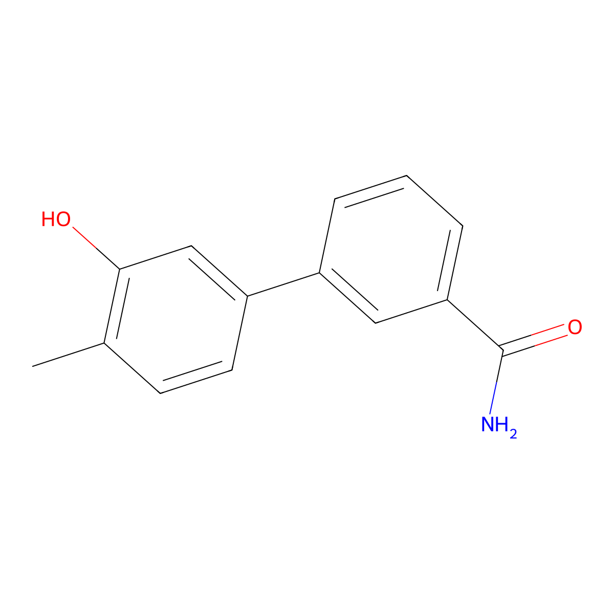 5-(3-Aminocarbonylphenyl)-2-methylphenol molecular structure, CAS 1262002-51-6