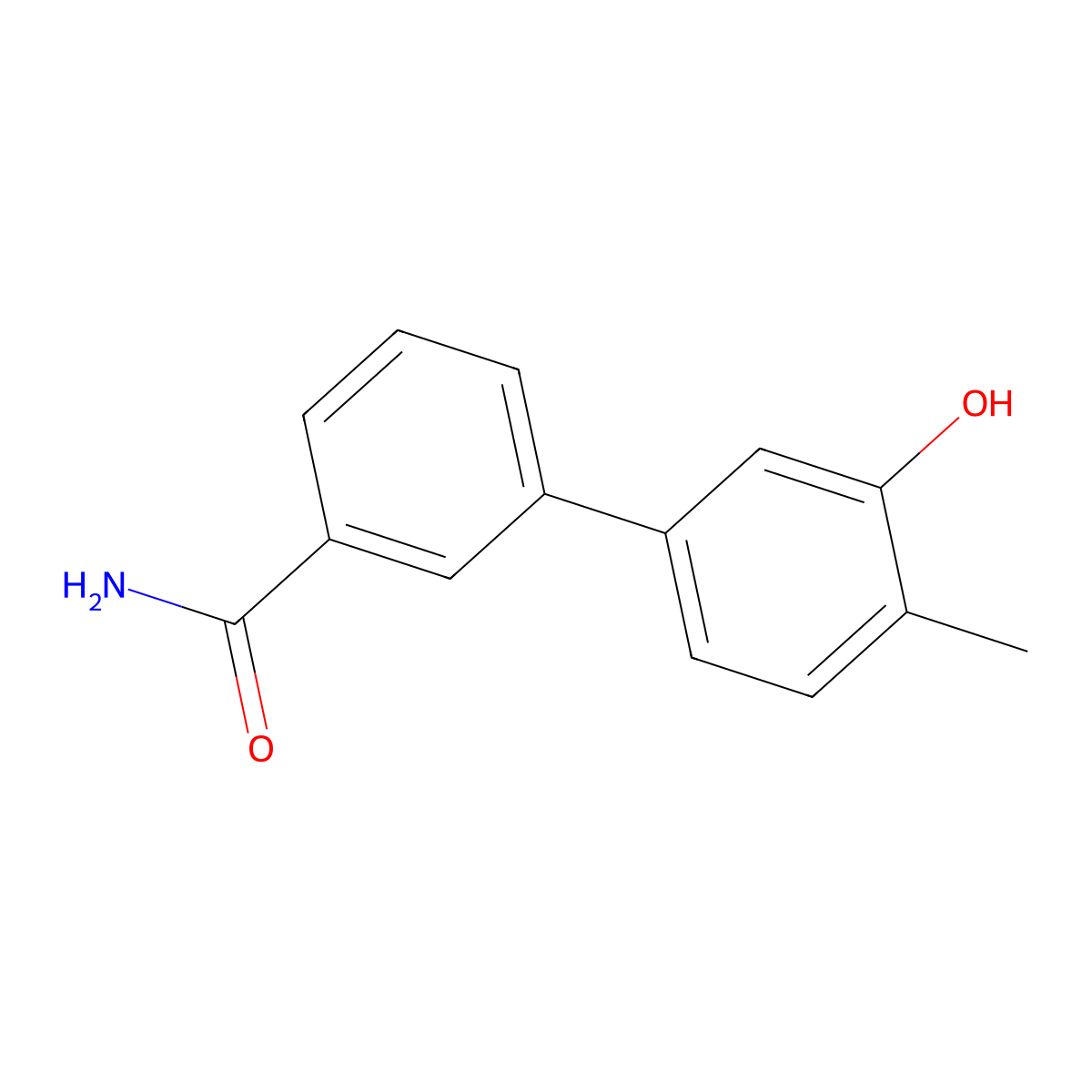 5-(3-Aminocarbonylphenyl)-2-methylphenol molecular structure, CAS 1262002-51-6