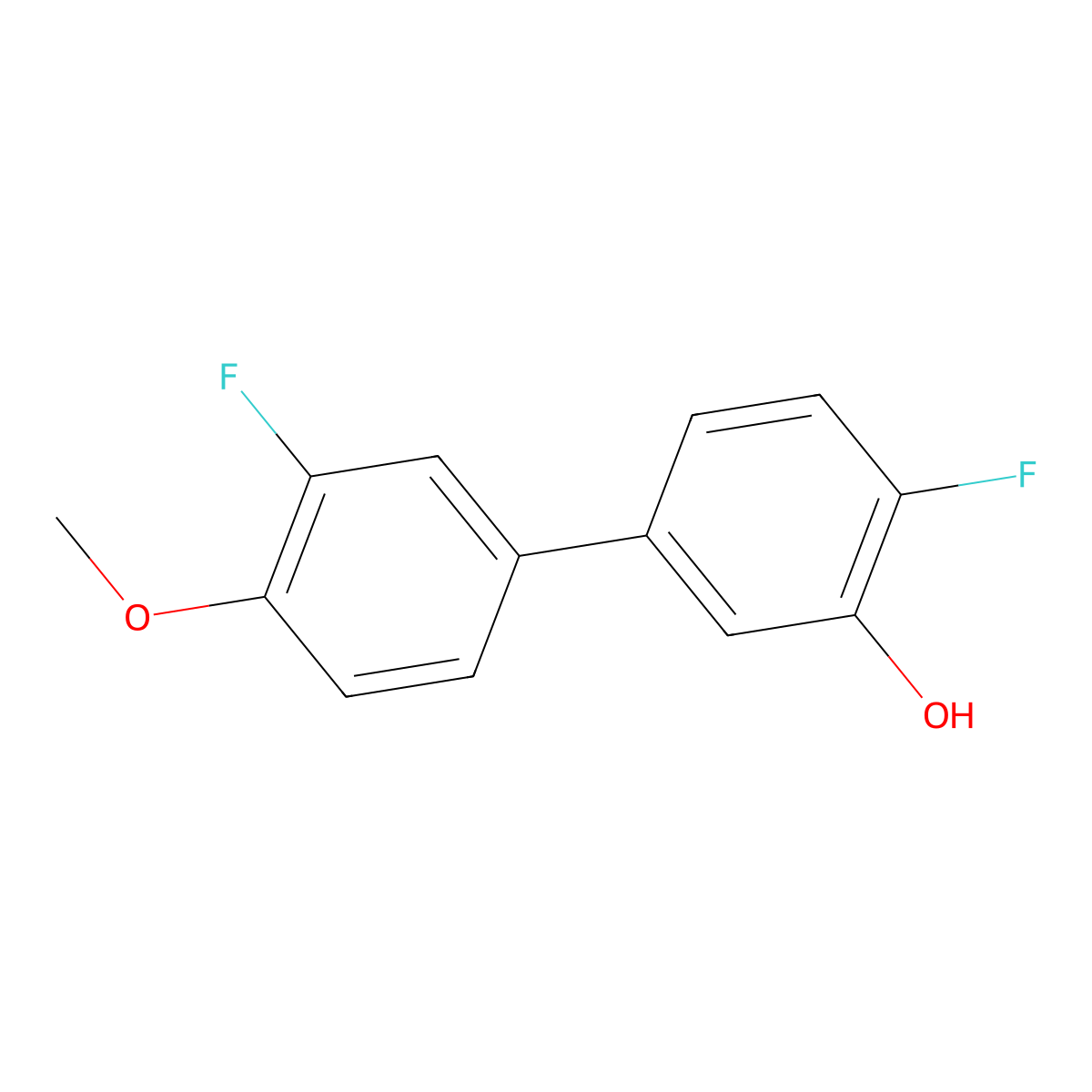 2-Fluoro-5-(3-fluoro-4-methoxyphenyl)phenol molecular structure, CAS 1262002-53-8