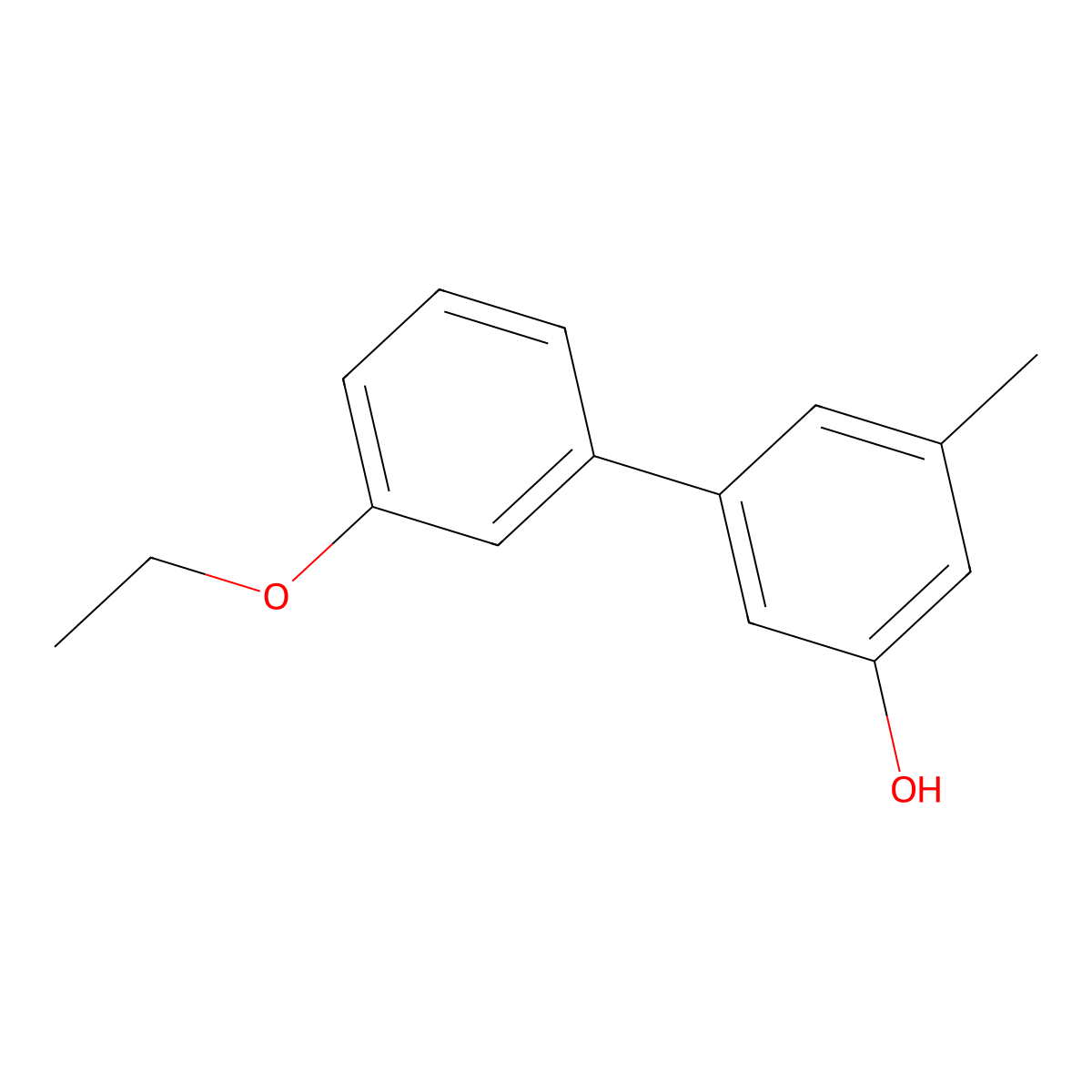 5-(3-Ethoxyphenyl)-3-methylphenol molecular structure, CAS 1262002-63-0