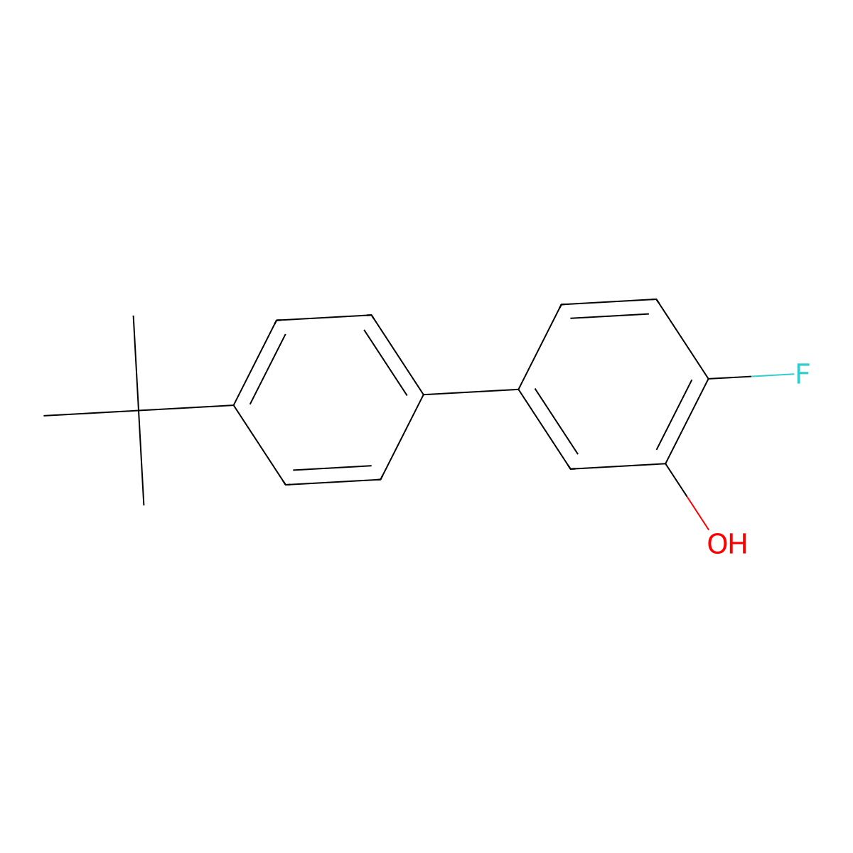2-Fluoro-5-(4-T-butylphenyl)phenol molecular structure, CAS 1262002-71-0