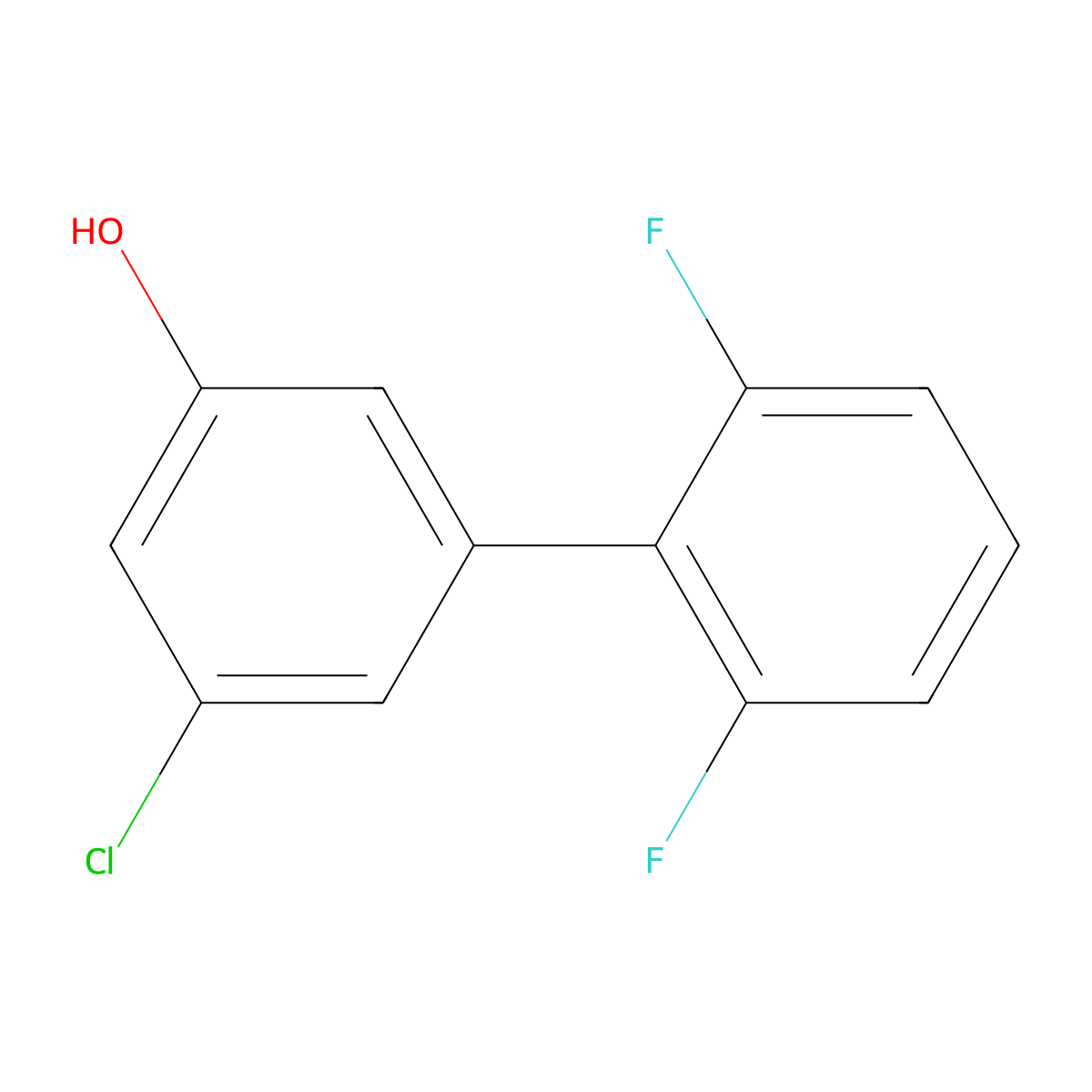 3-Chloro-5-(2,6-difluorophenyl)phenol molecular structure, CAS 1262002-75-4
