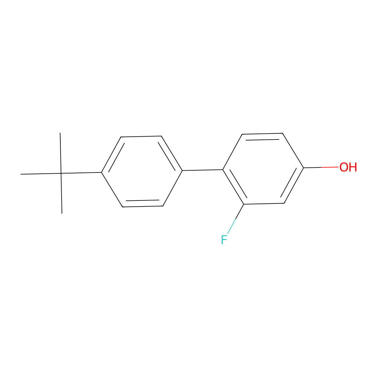 3-Fluoro-4-(4-T-butylphenyl)phenol molecular structure, CAS 1262002-77-6