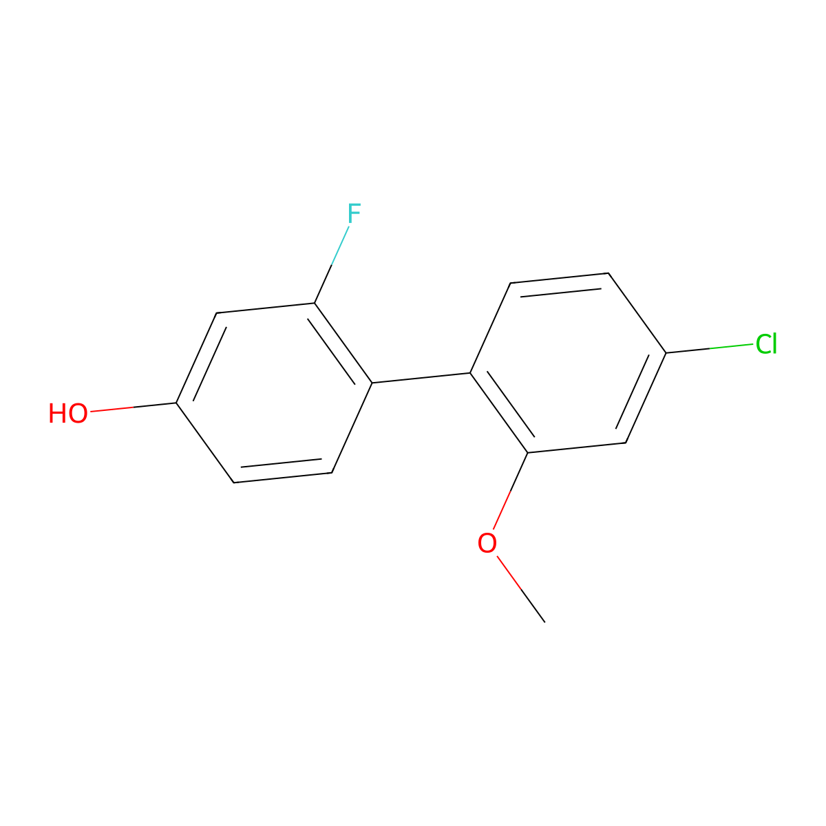 4-(4-Chloro-2-methoxyphenyl)-3-fluorophenol molecular structure, CAS 1262002-88-9