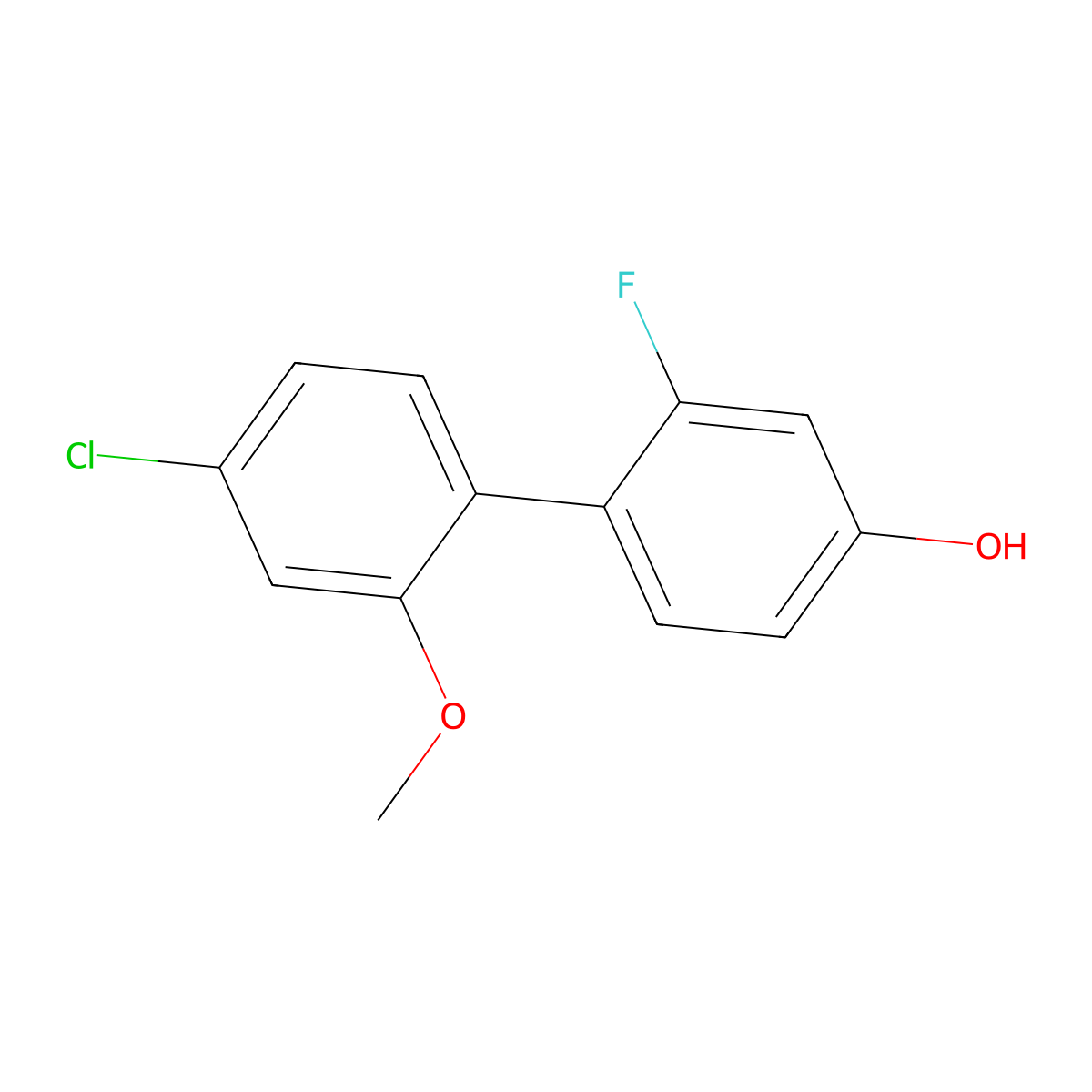 4-(4-Chloro-2-methoxyphenyl)-3-fluorophenol molecular structure, CAS 1262002-88-9
