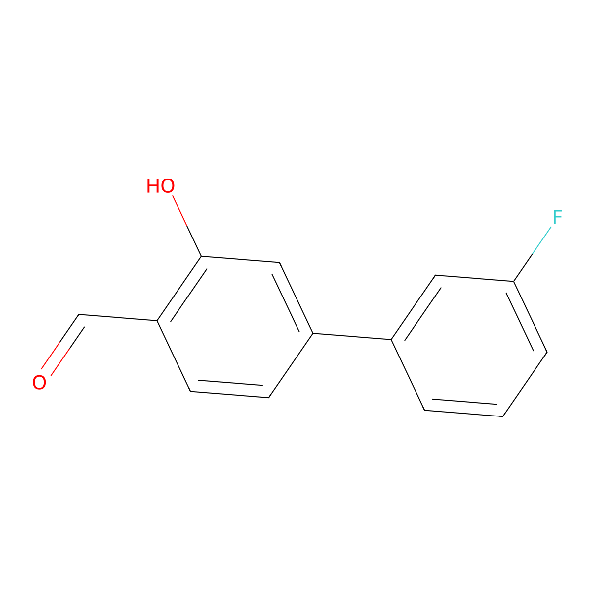 5-(3-Fluorophenyl)-2-formylphenol molecular structure, CAS 1262003-02-0