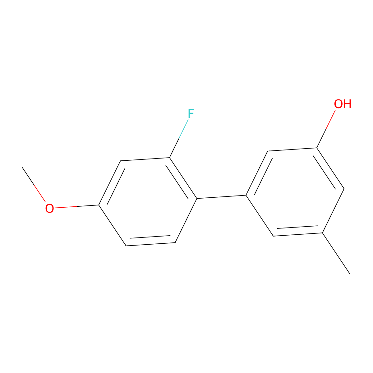 5-(2-Fluoro-4-methoxyphenyl)-3-methylphenol molecular structure, CAS 1262003-06-4