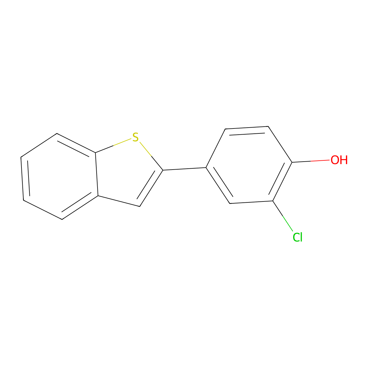 4-[Benzo(b)thiophen-2-yl]-2-chlorophenol molecular structure, CAS 1262003-07-5