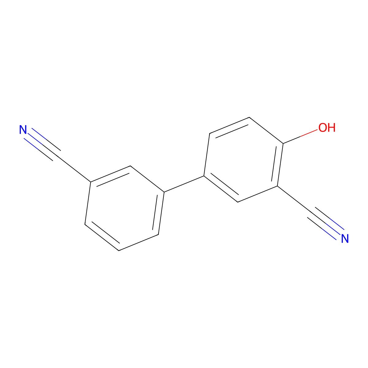 2-Cyano-4-(3-cyanophenyl)phenol molecular structure, CAS 1262003-09-7