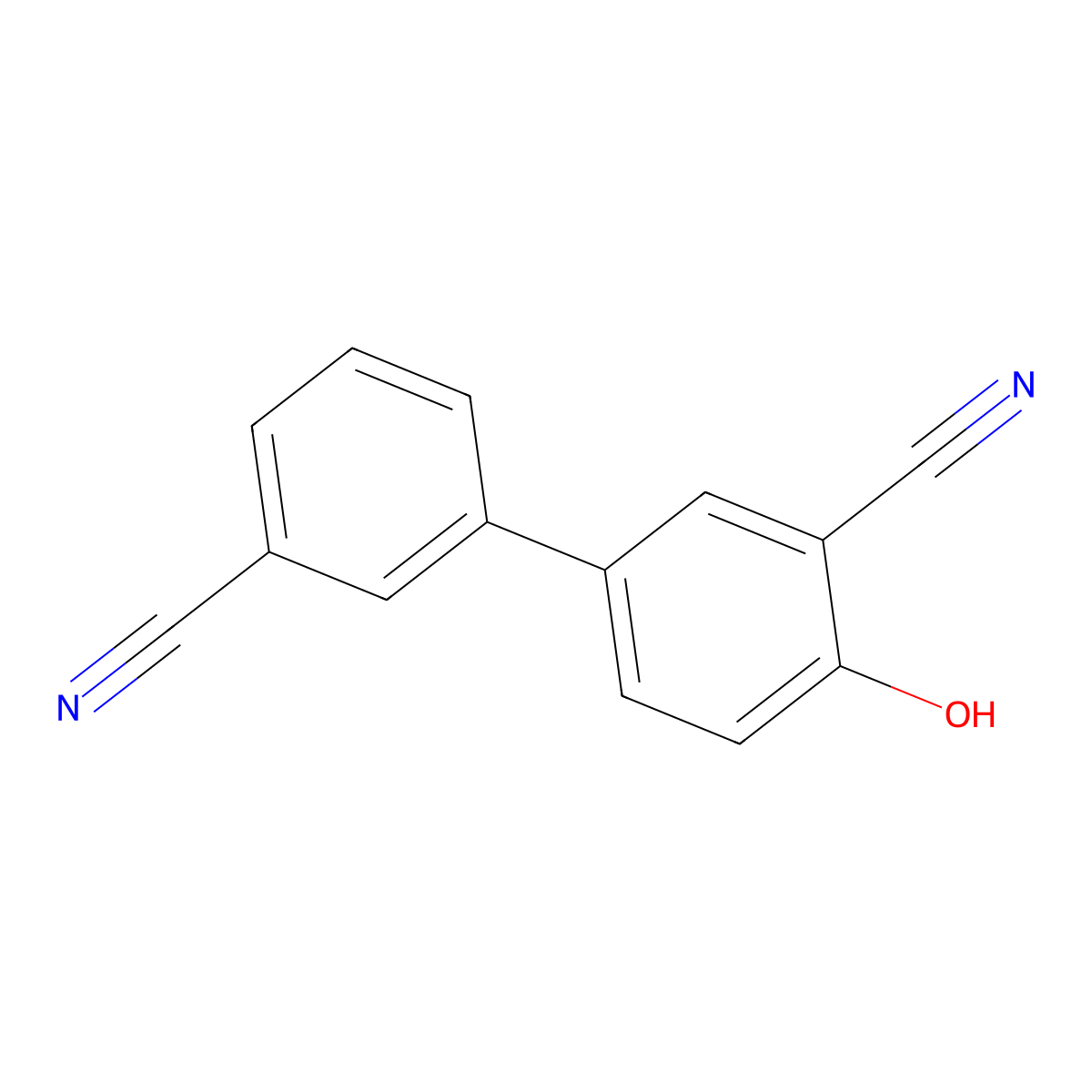 2-Cyano-4-(3-cyanophenyl)phenol molecular structure, CAS 1262003-09-7