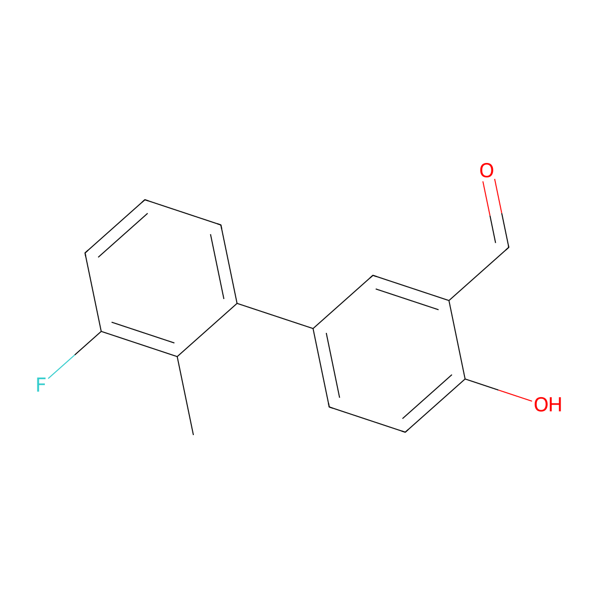 4-(3-Fluoro-2-methylphenyl)-2-formylphenol molecular structure, CAS 1262003-18-8