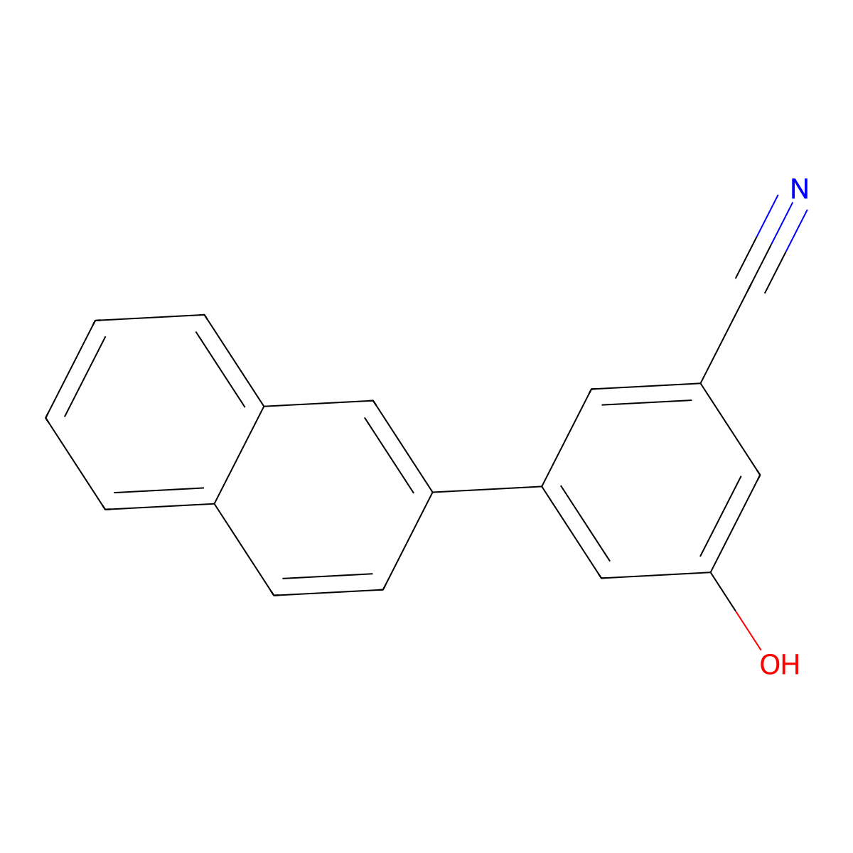 3-Hydroxy-5-(naphthalen-2-yl)benzonitrile molecular structure, CAS 1262003-54-2