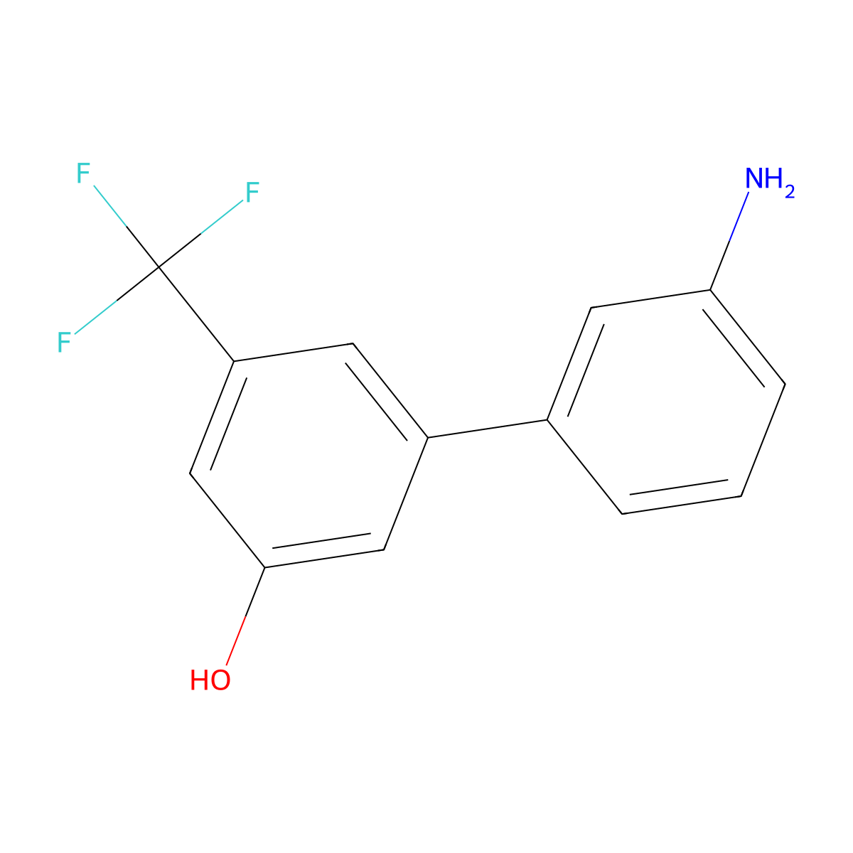 5-(3-Aminophenyl)-3-trifluoromethylphenol molecular structure, CAS 1262003-59-7