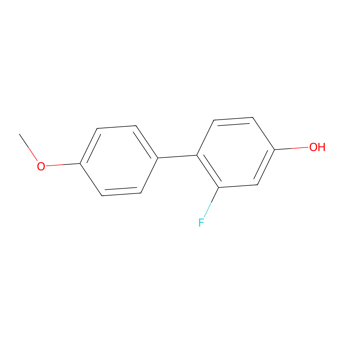 3-Fluoro-4-(4-methoxyphenyl)phenol molecular structure, CAS 1262003-60-0