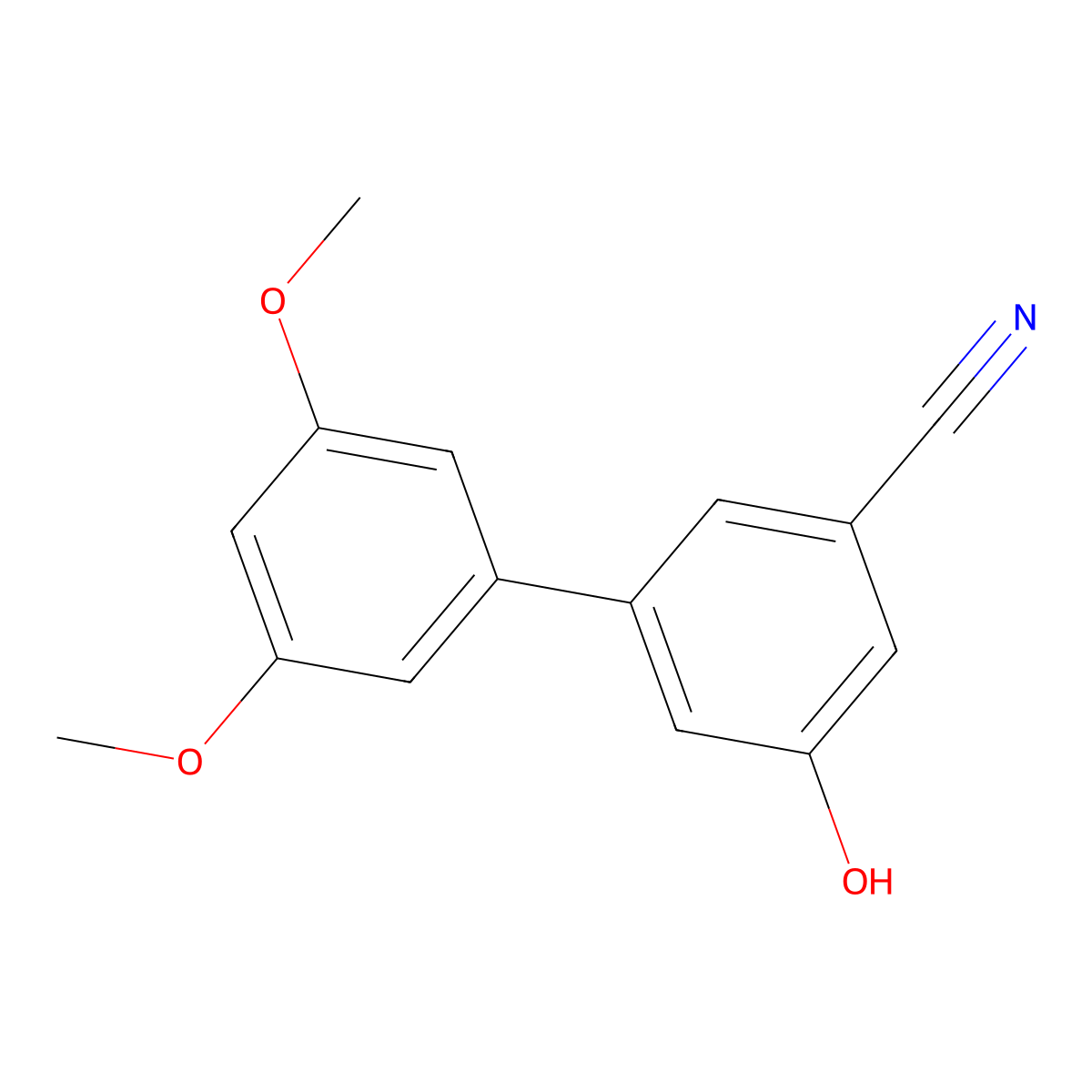 3-Cyano-5-(3,5-dimethoxyphenyl)phenol molecular structure, CAS 1262003-65-5