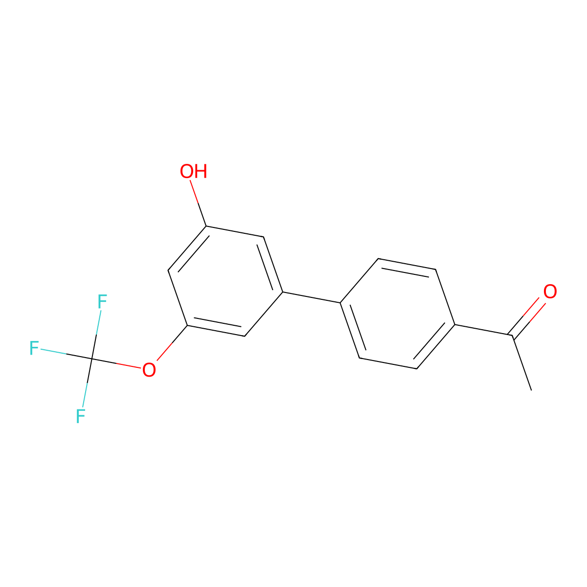 5-(4-Acetylphenyl)-3-trifluoromethoxyphenol molecular structure, CAS 1262003-70-2