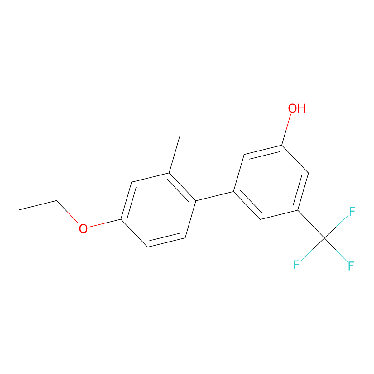 5-(4-Ethoxy-2-methylphenyl)-3-trifluoromethylphenol molecular structure, CAS 1262003-72-4