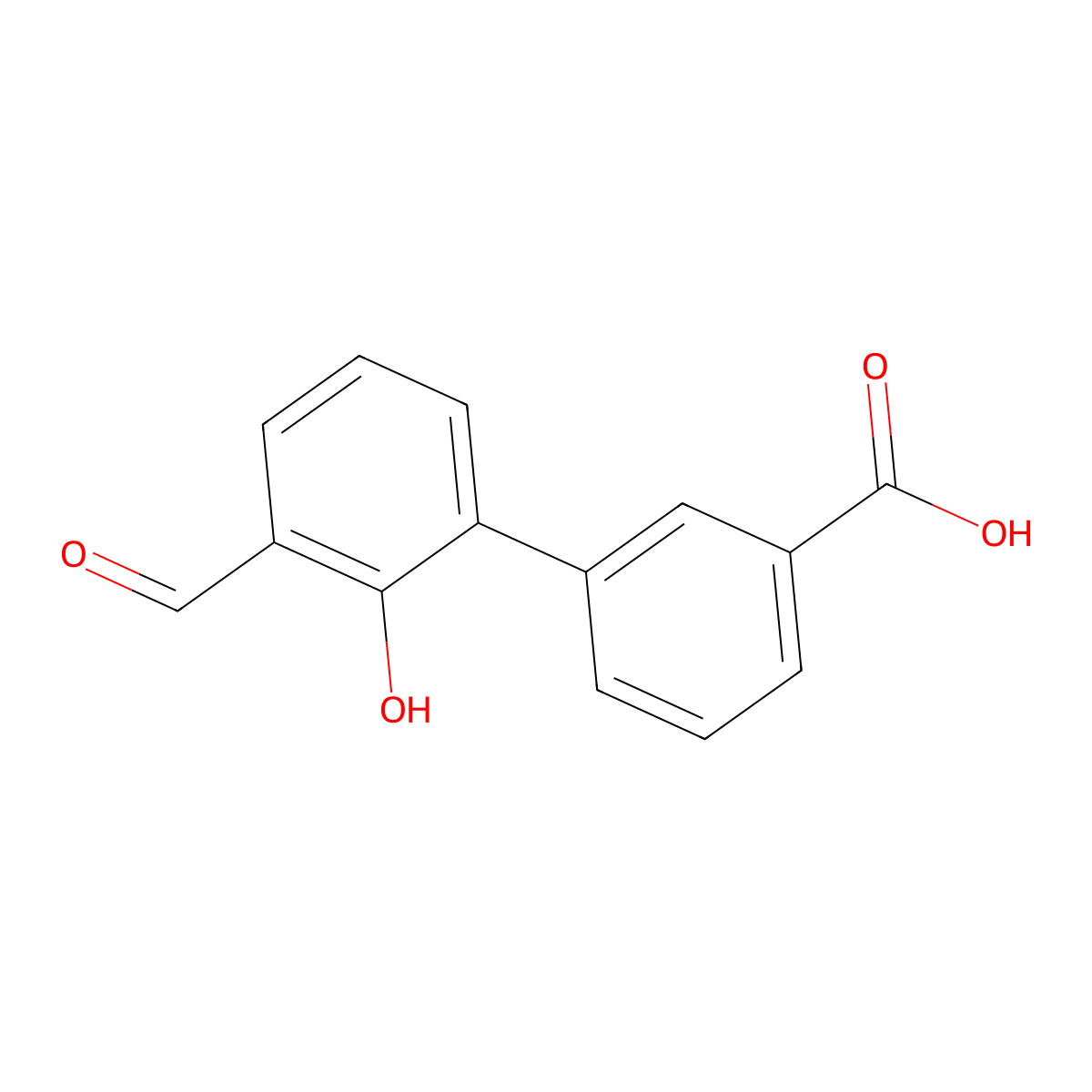 6-(3-Carboxyphenyl)-2-formylphenol molecular structure, CAS 1262003-78-0