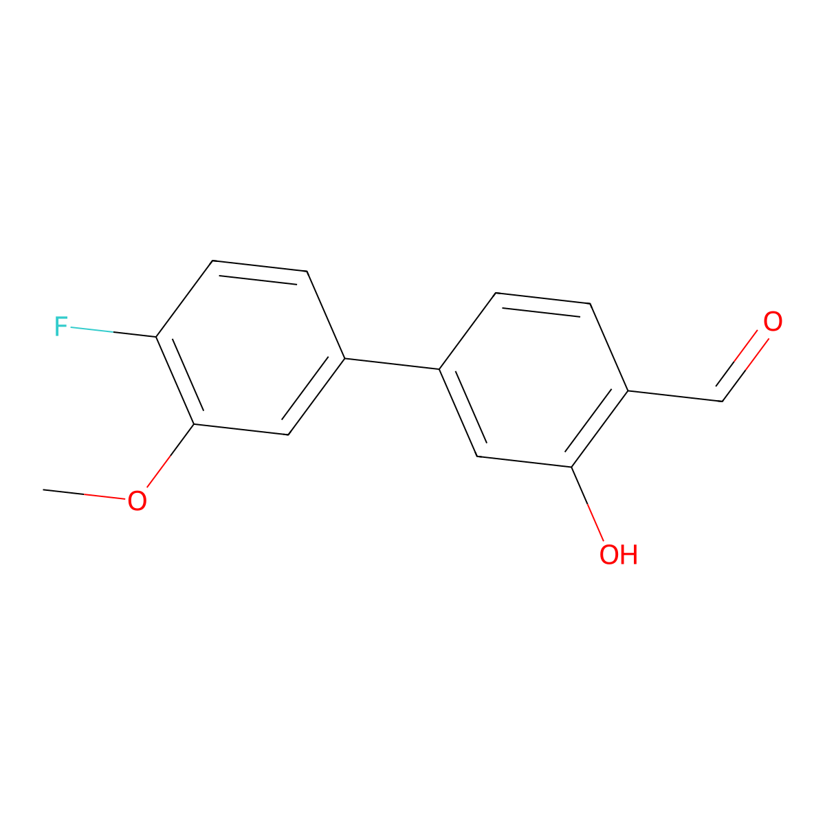 5-(4-Fluoro-3-methoxyphenyl)-2-formylphenol molecular structure, CAS 1262003-82-6