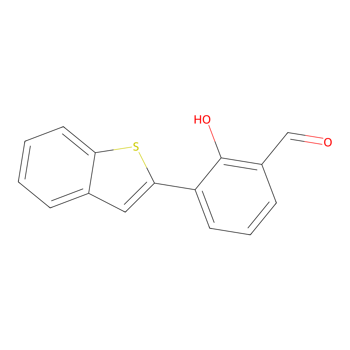 6-[Benzo(b)thiophen-2-yl]-2-formylphenol molecular structure, CAS 1262003-86-0