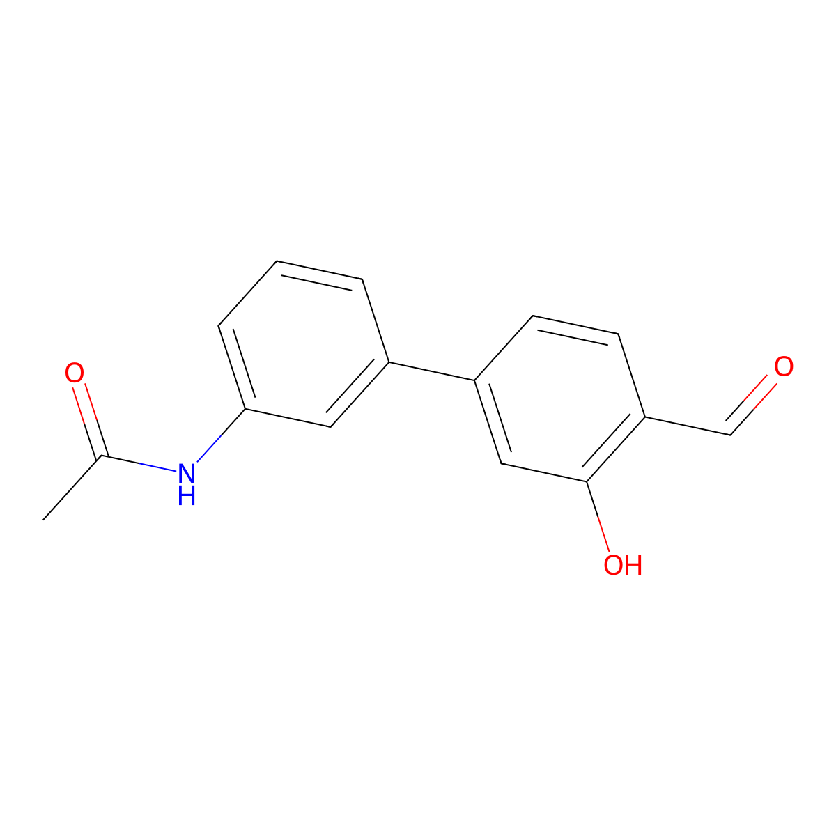 5-(3-Acetylaminophenyl)-2-formylphenol molecular structure, CAS 1262003-88-2
