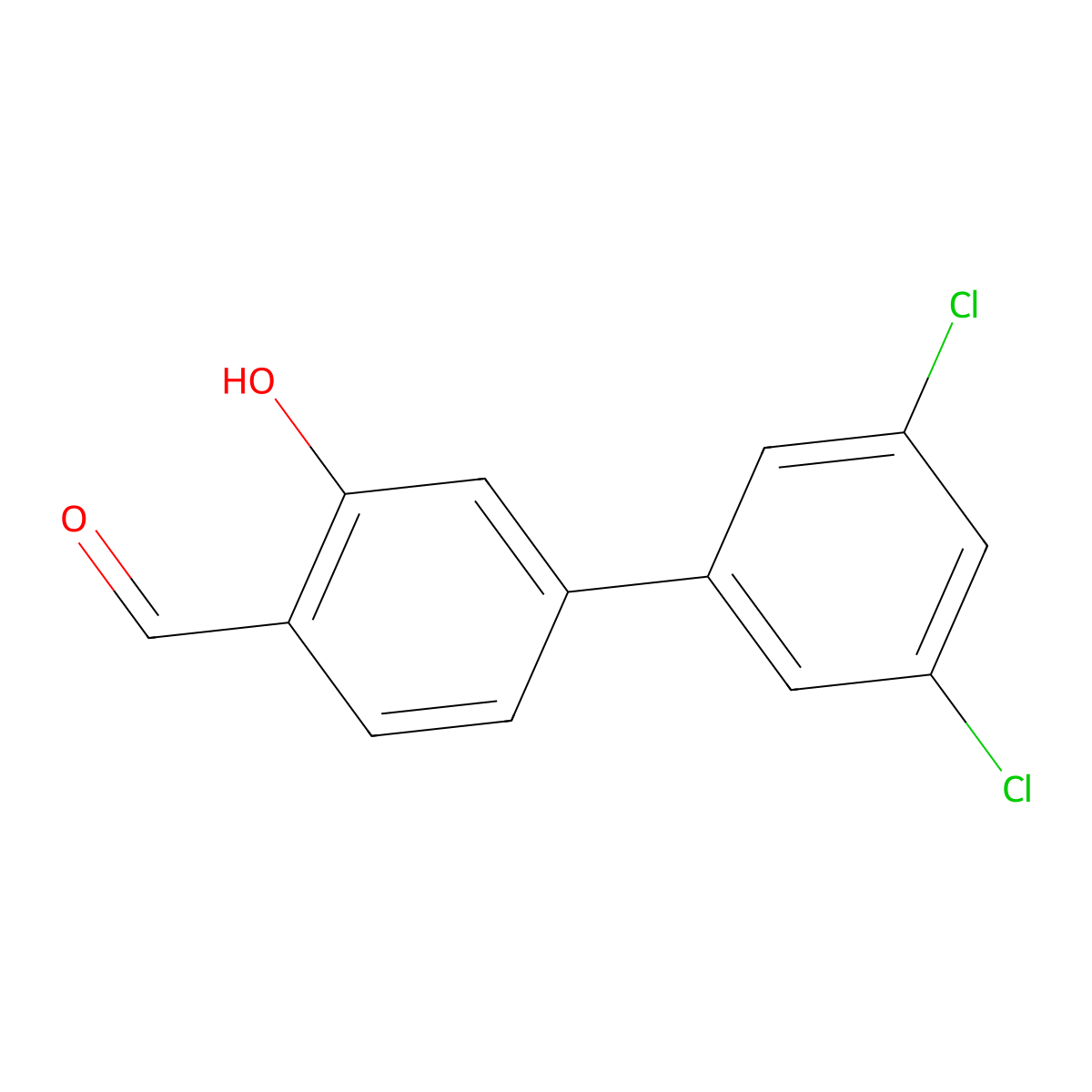 5-(3,5-Dichlorophenyl)-2-formylphenol molecular structure, CAS 1262003-94-0