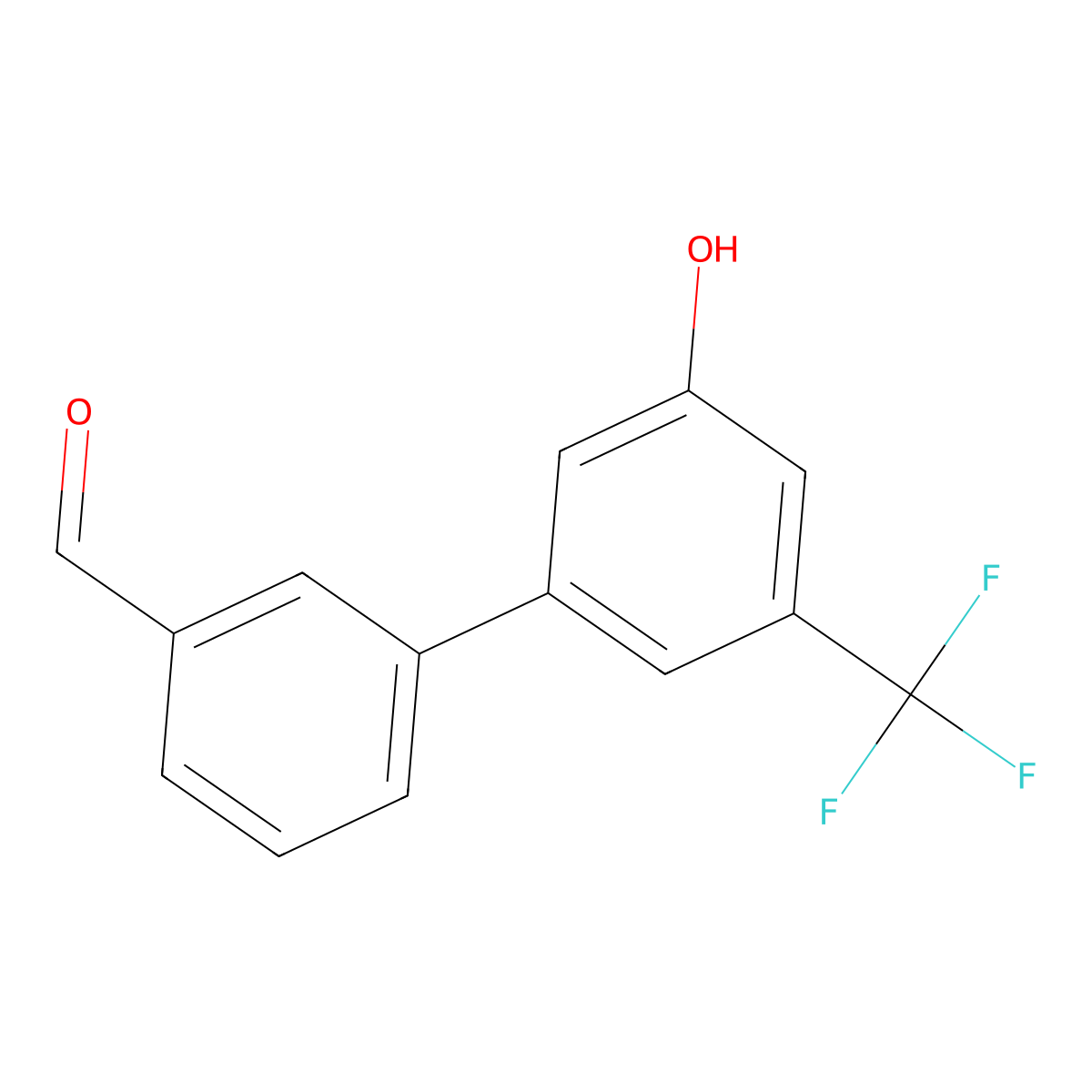5-(3-Formylphenyl)-3-trifluoromethylphenol molecular structure, CAS 1262004-01-2