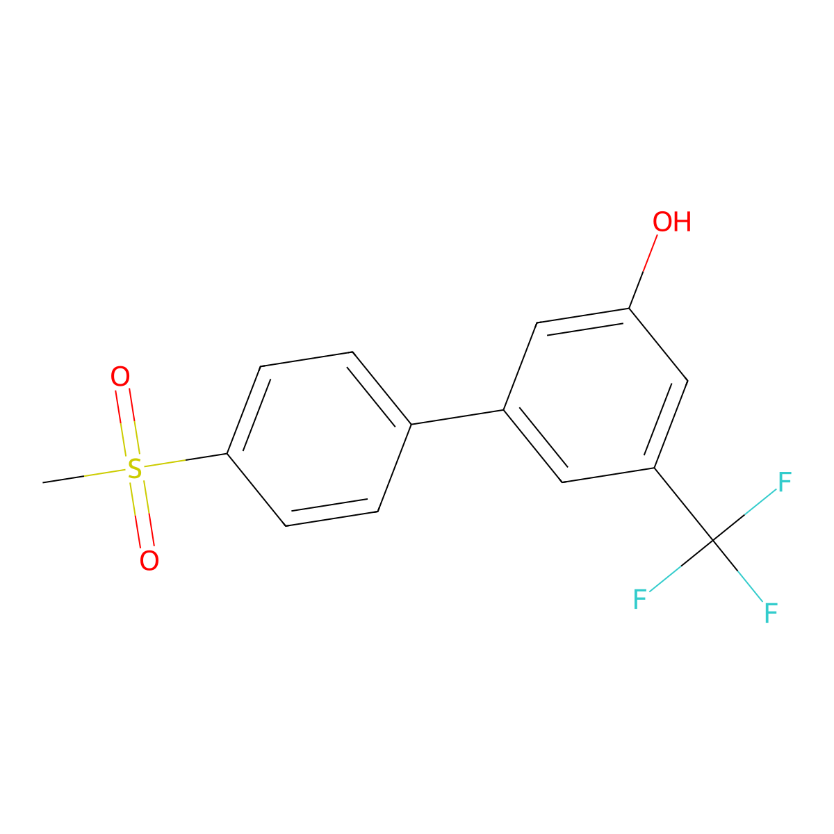 5-(4-Methylsulfonylphenyl)-3-trifluoromethylphenol molecular structure, CAS 1262004-10-3