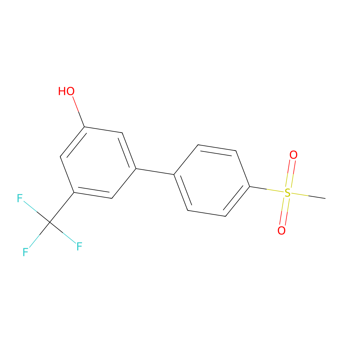 5-(4-Methylsulfonylphenyl)-3-trifluoromethylphenol molecular structure, CAS 1262004-10-3