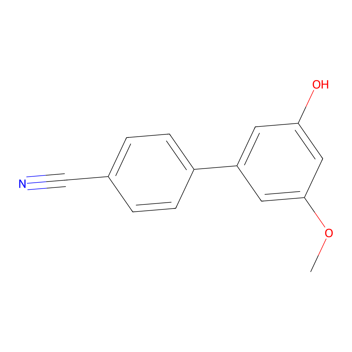 3'-Hydroxy-5'-methoxy[1,1'-biphenyl]-4-carbonitrile molecular structure, CAS 1262004-25-0