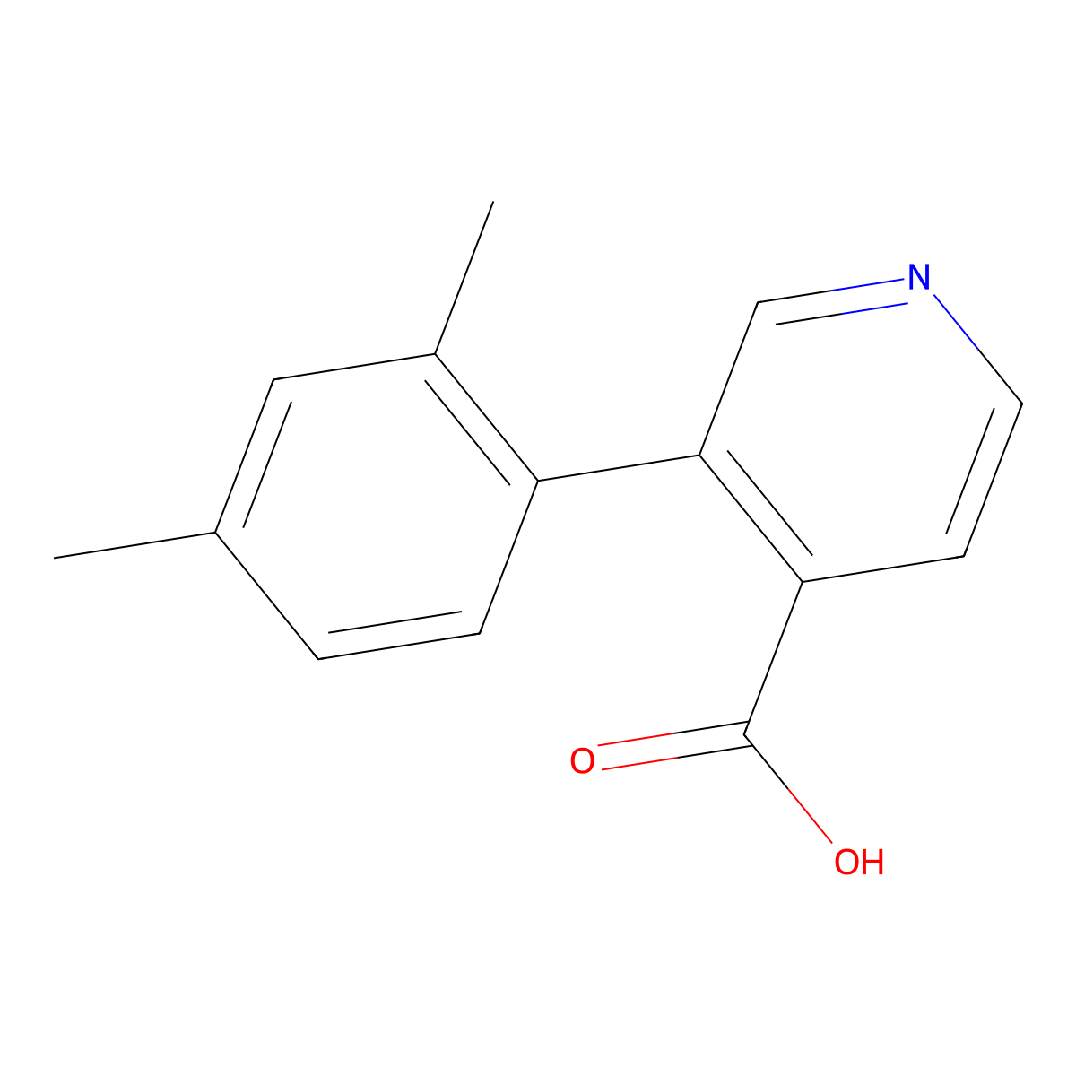 3-(2,4-Dimethylphenyl)isonicotinic acid molecular structure, CAS 1262004-30-7