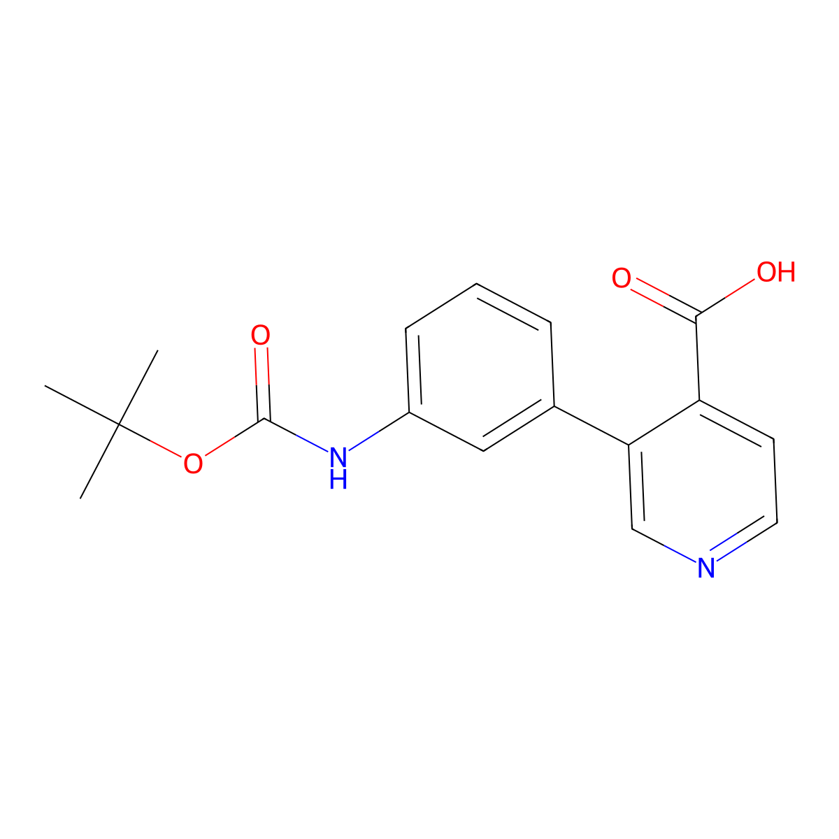 3-(3-BOC-Aminophenyl)isonicotinic acid molecular structure, CAS 1262004-67-0