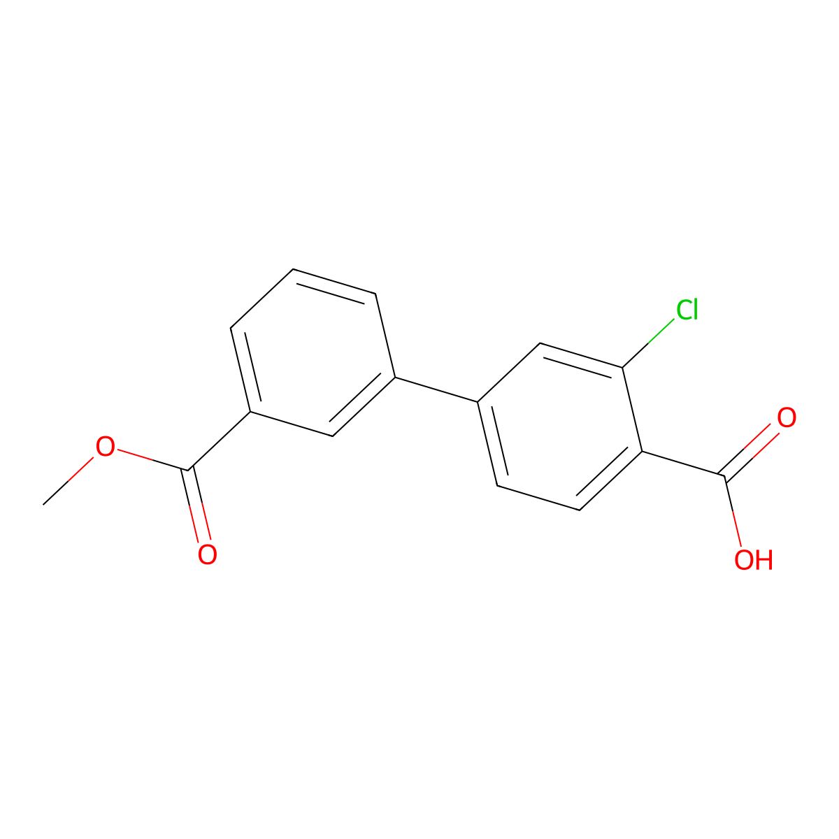 2-Chloro-4-(3-methoxycarbonylphenyl)benzoic acid molecular structure, CAS 1262004-76-1