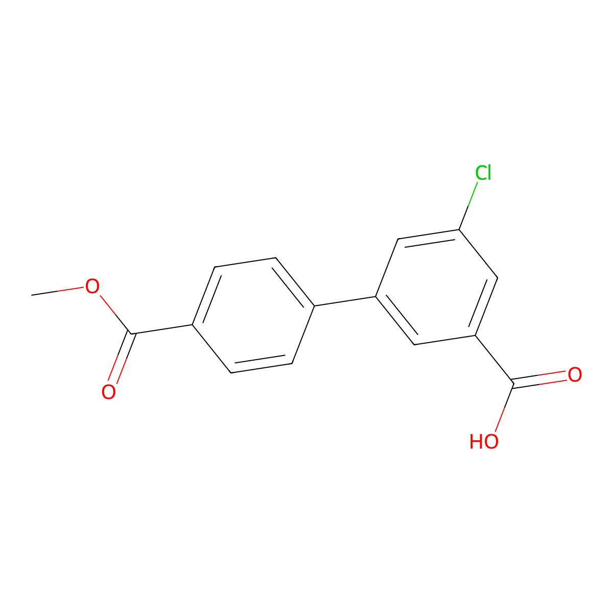 5-Chloro-3-(4-methoxycarbonylphenyl)benzoic acid molecular structure, CAS 1262004-81-8