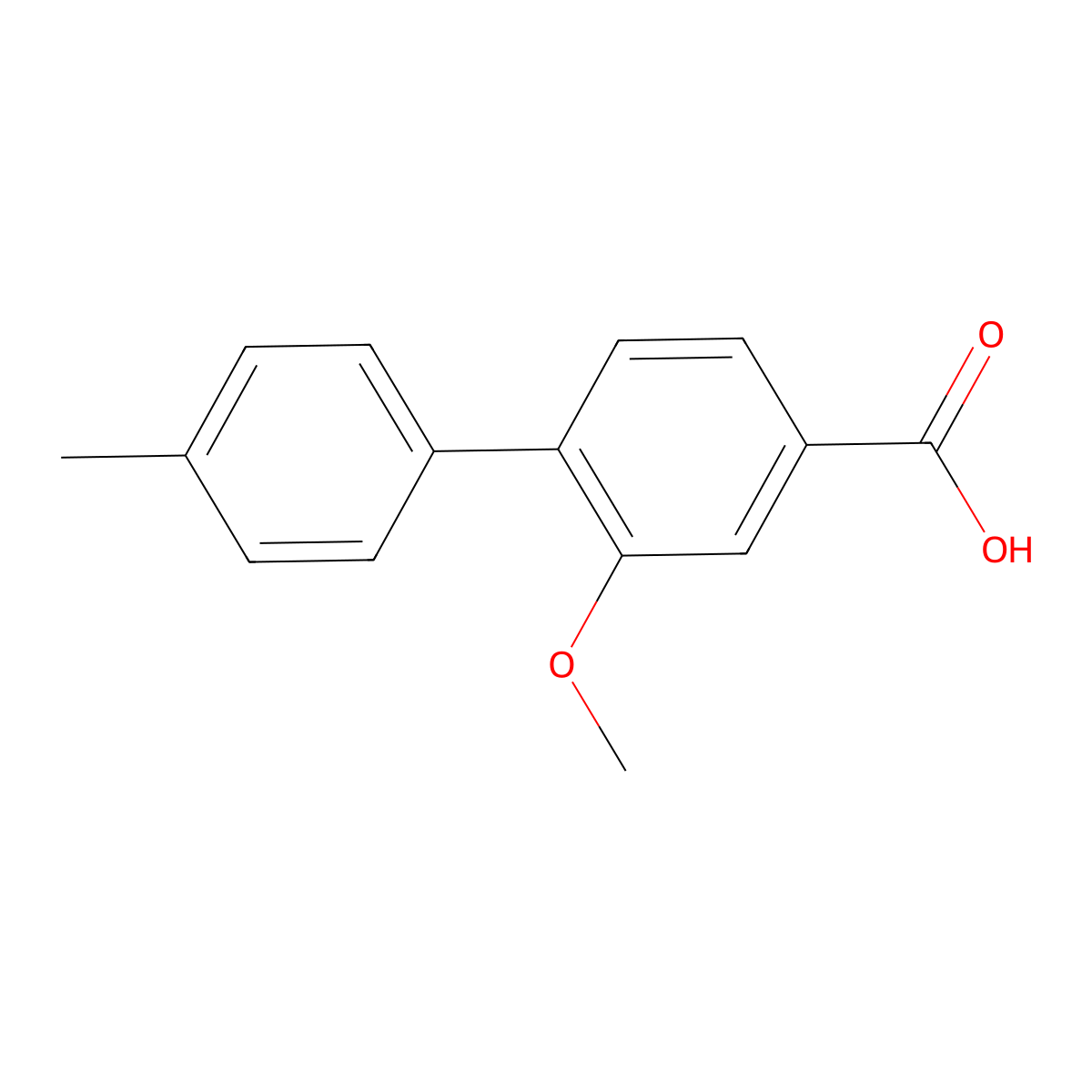 3-Methoxy-4-(4-methylphenyl)benzoic acid molecular structure, CAS 1262004-95-4